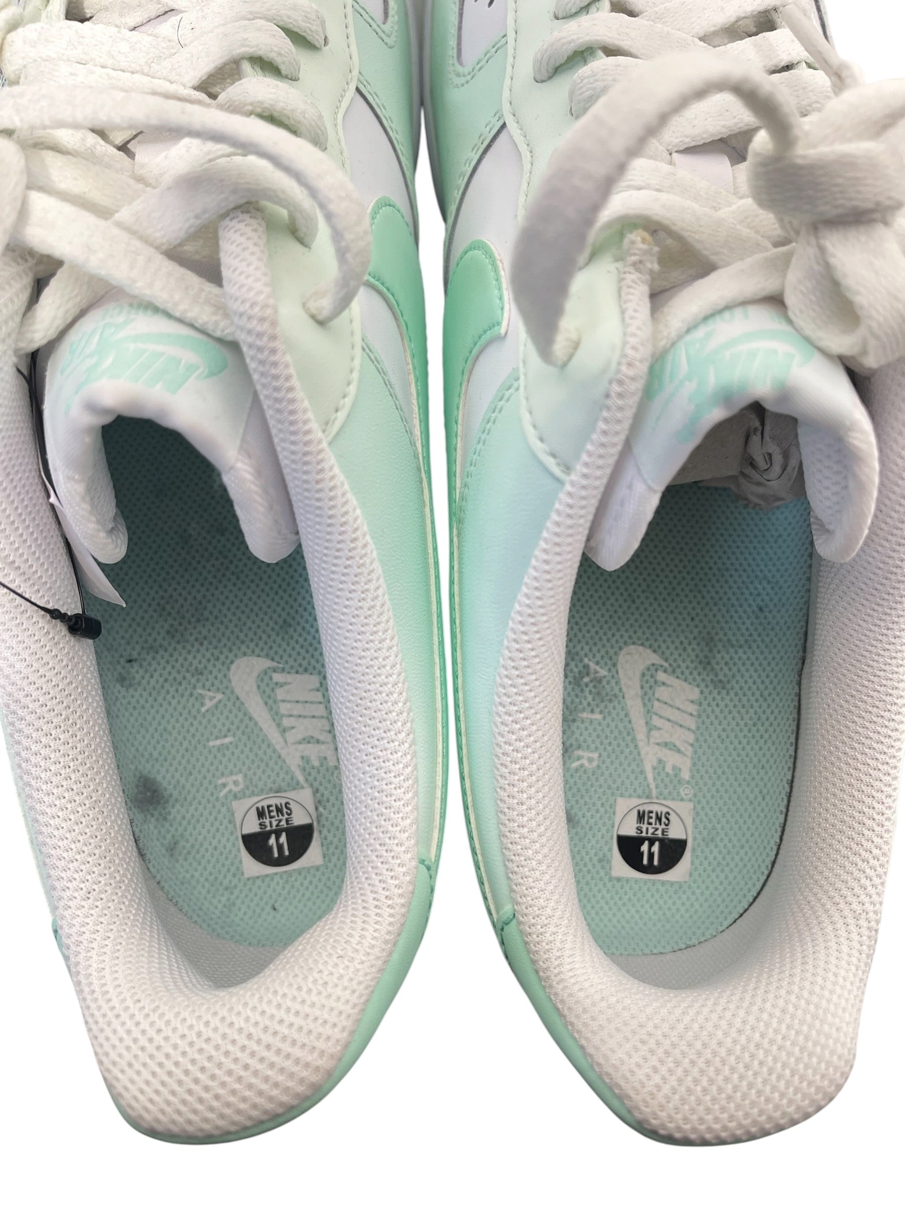 NIKE/Low-Sneakers/US 11/Border/Leather/MLT/Mint & White Colorway AF1 view 3
