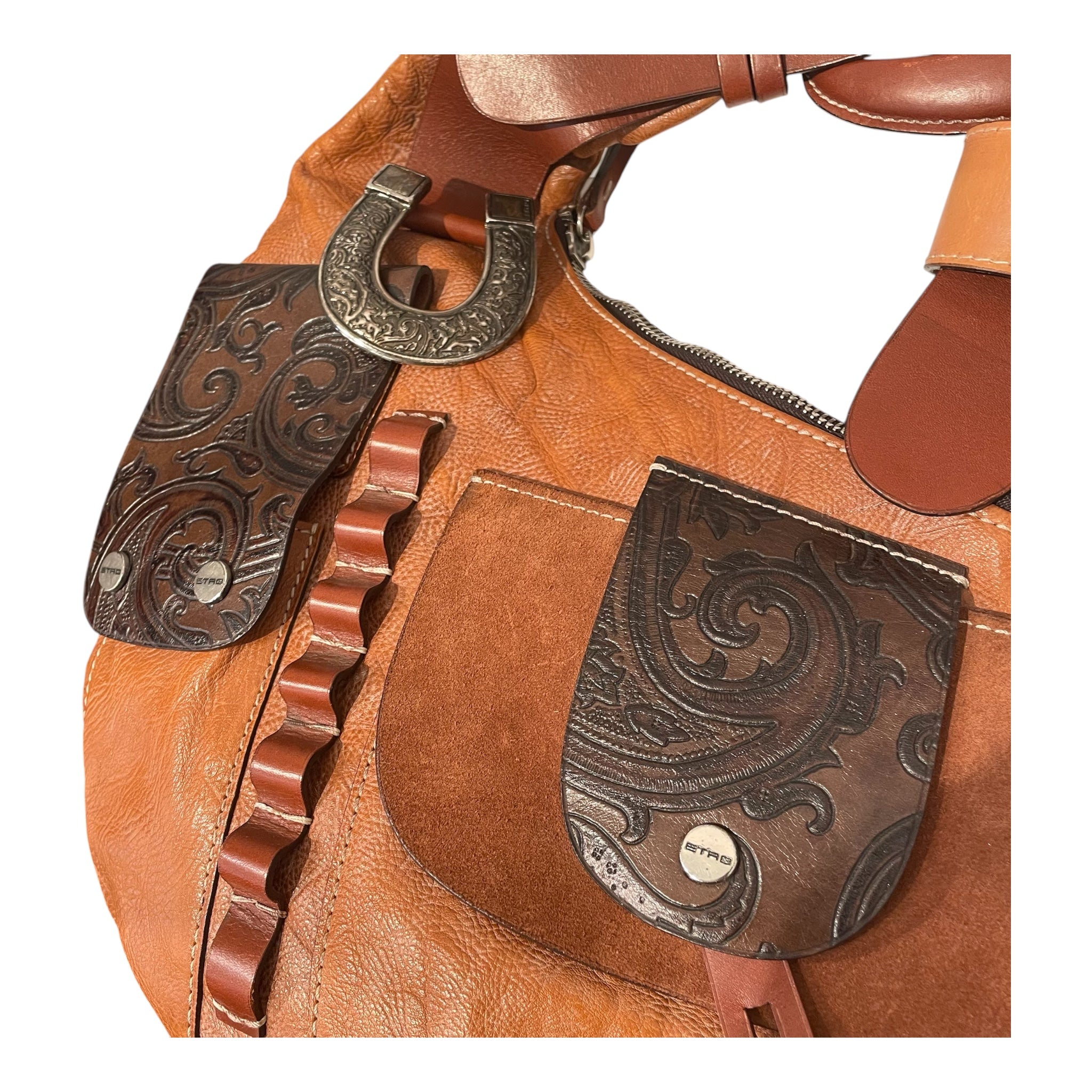 ETRO/Bag/Paisley/Leather/BRW/cowboy silver horseshoe whip view 6