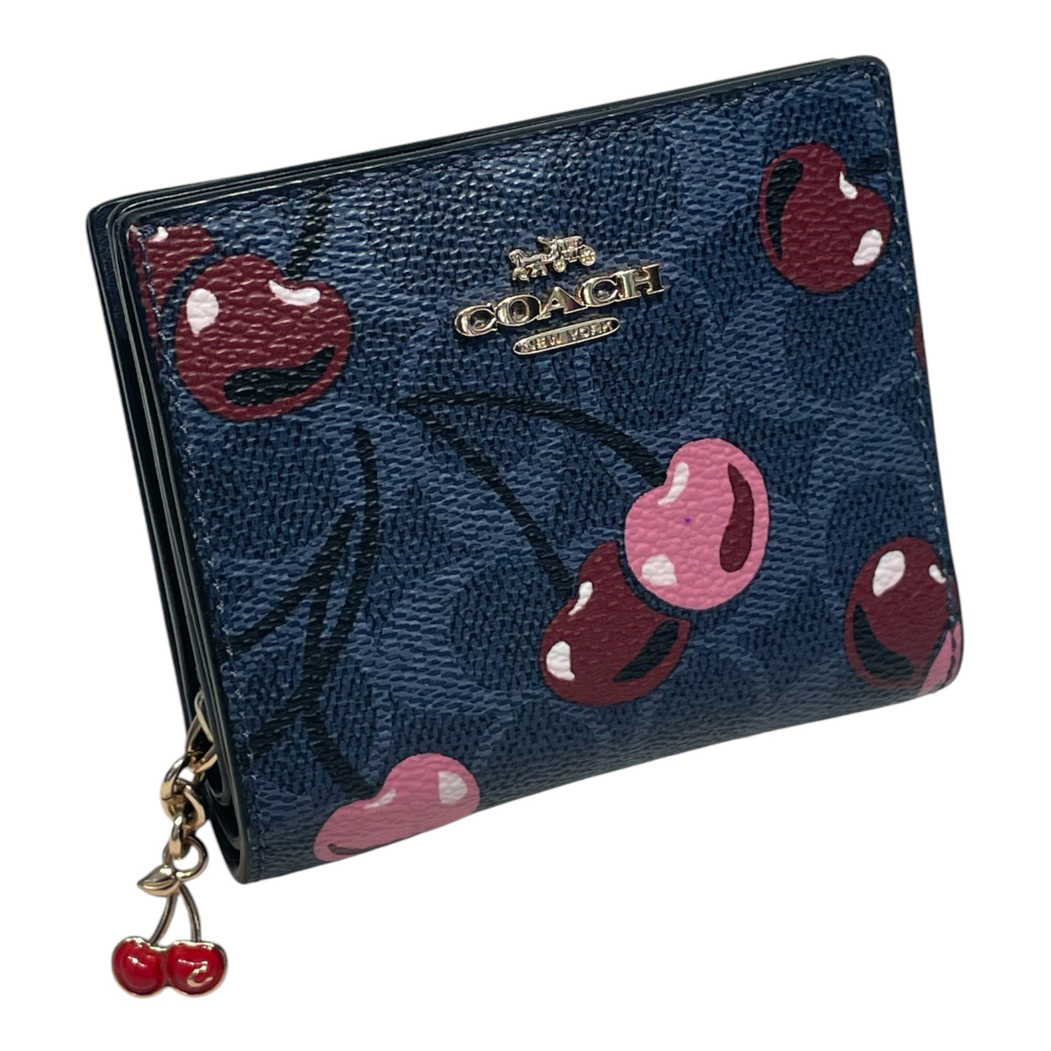 COACH/Wallet/Leather/BLU/Snap Wallet - Cherry Print view 1