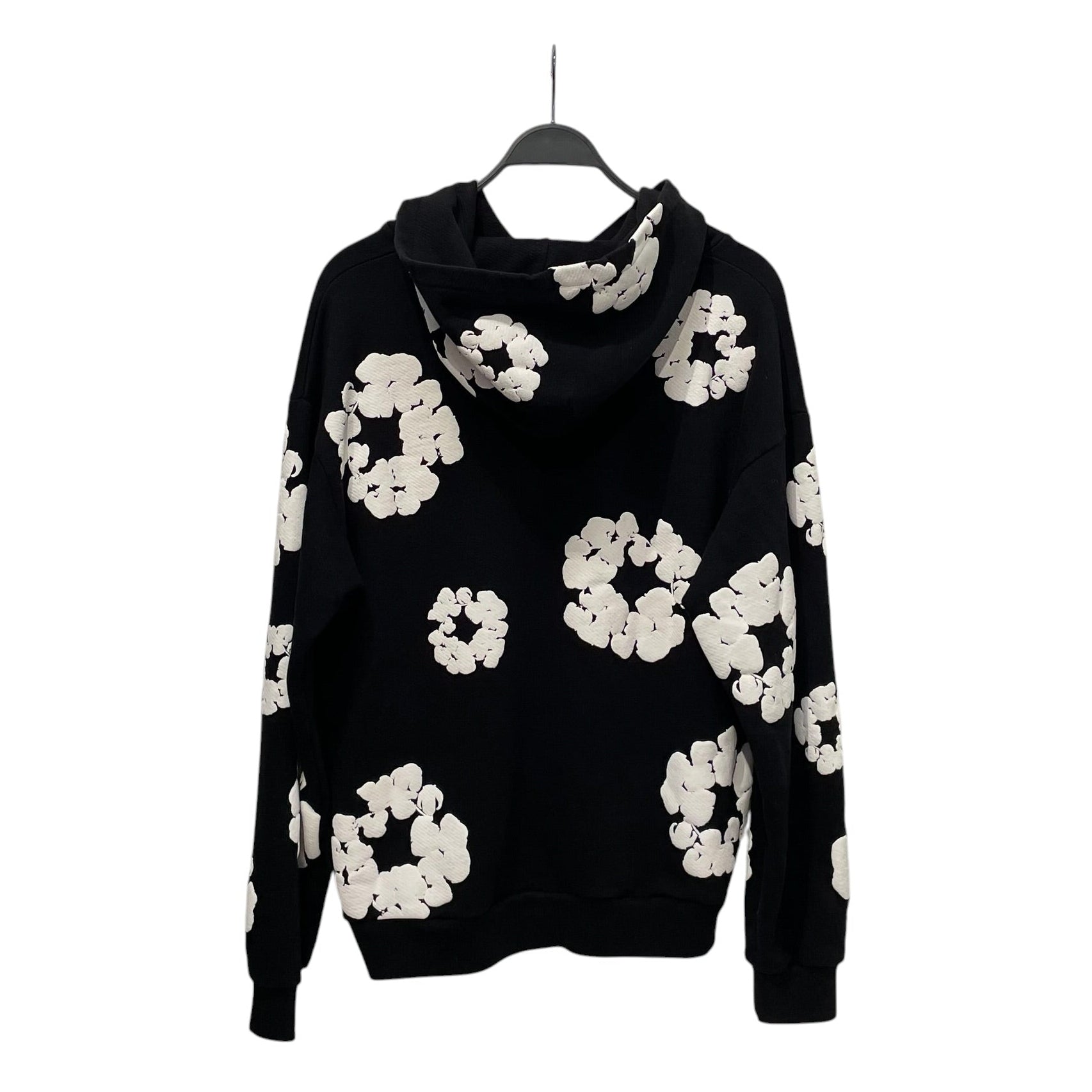 DENIM TEARS/Hoodie/XL/All Over Print/Cotton/BLK/White Logos view 2