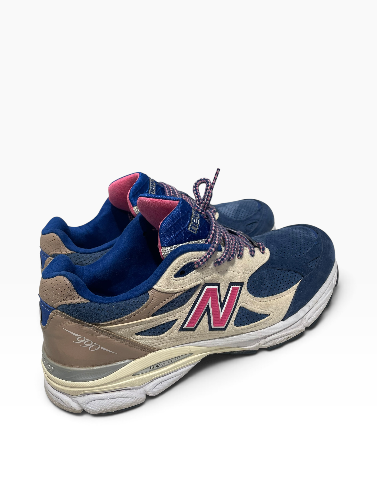 NEW BALANCE/KITH/Low-Sneakers/US 10/Suede/BLU/990v3 'Daytona' view 2