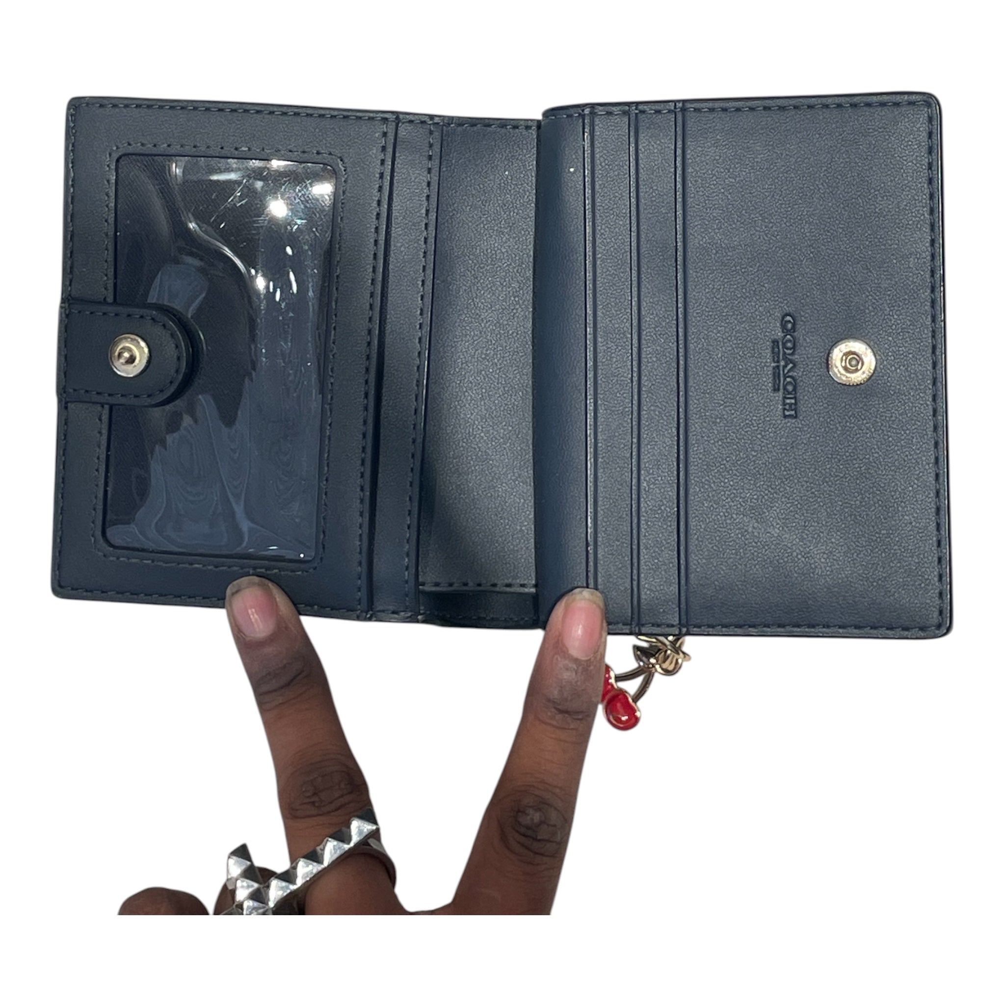 COACH/Wallet/Leather/BLU/Snap Wallet - Cherry Print view 4