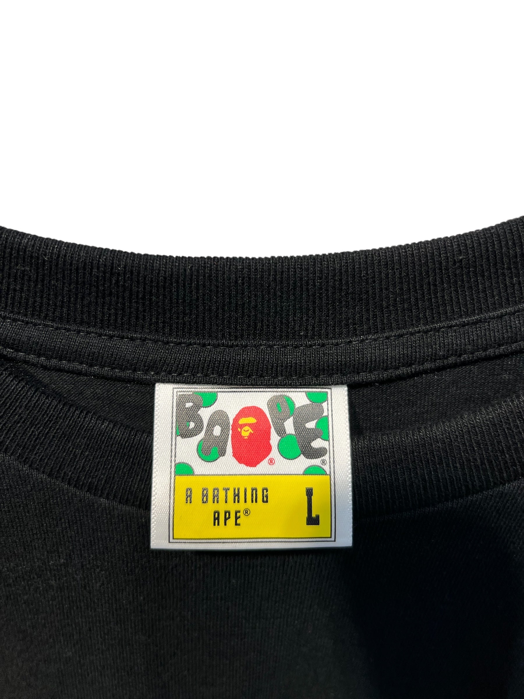 A BATHING APE/T-Shirt/L/Cotton/BLK/All Over Print/Camping bape eq. view 3