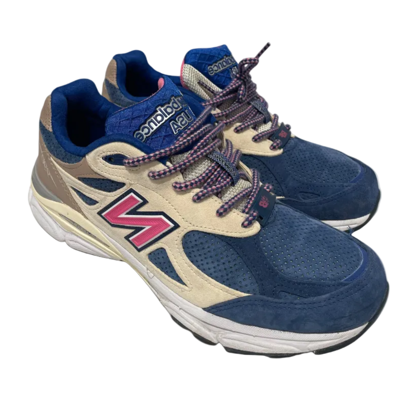 NEW BALANCE/KITH/Low-Sneakers/US 10/Suede/BLU/990v3 'Daytona' view 1