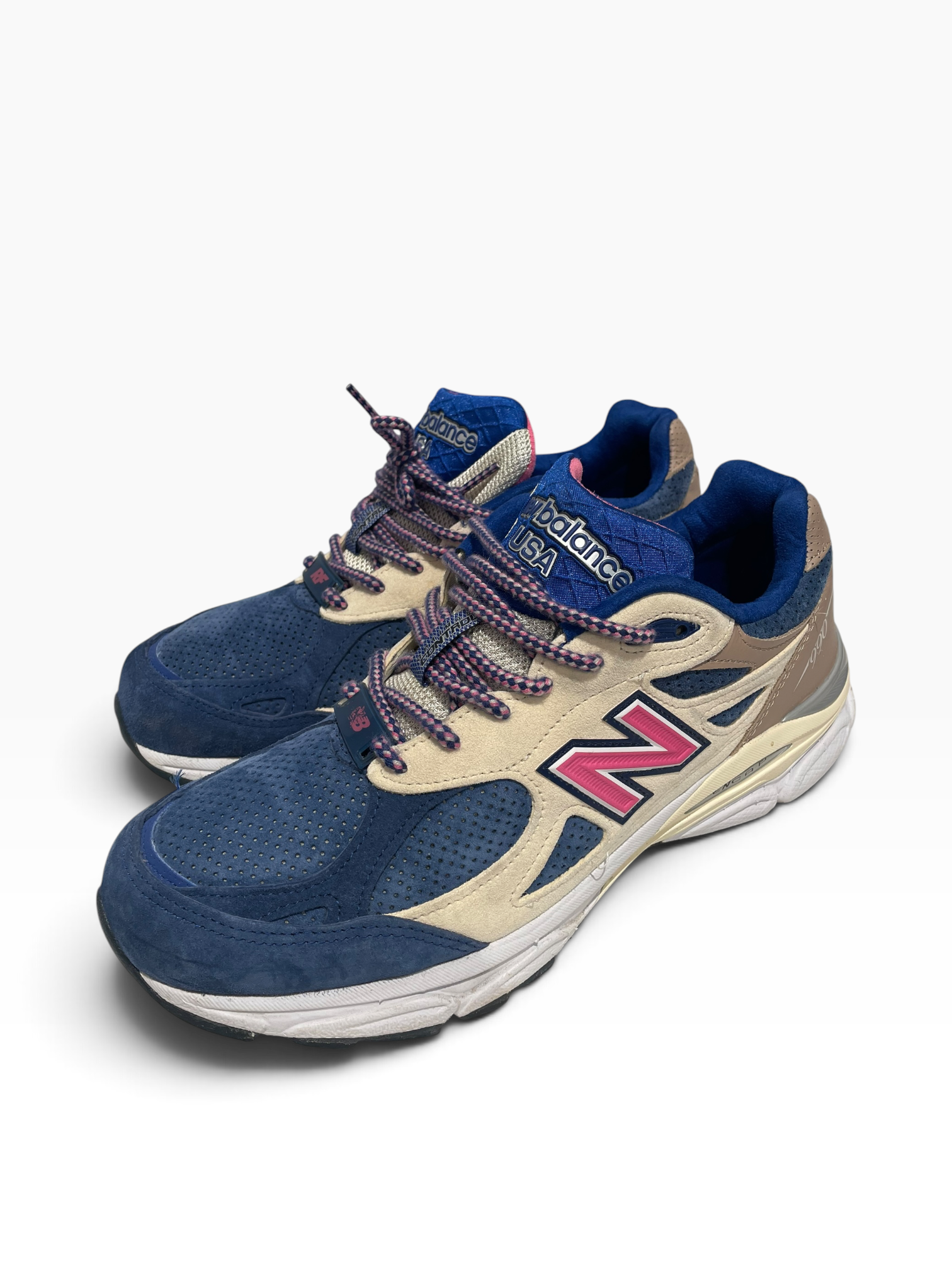 NEW BALANCE/KITH/Low-Sneakers/US 10/Suede/BLU/990v3 'Daytona' view 1