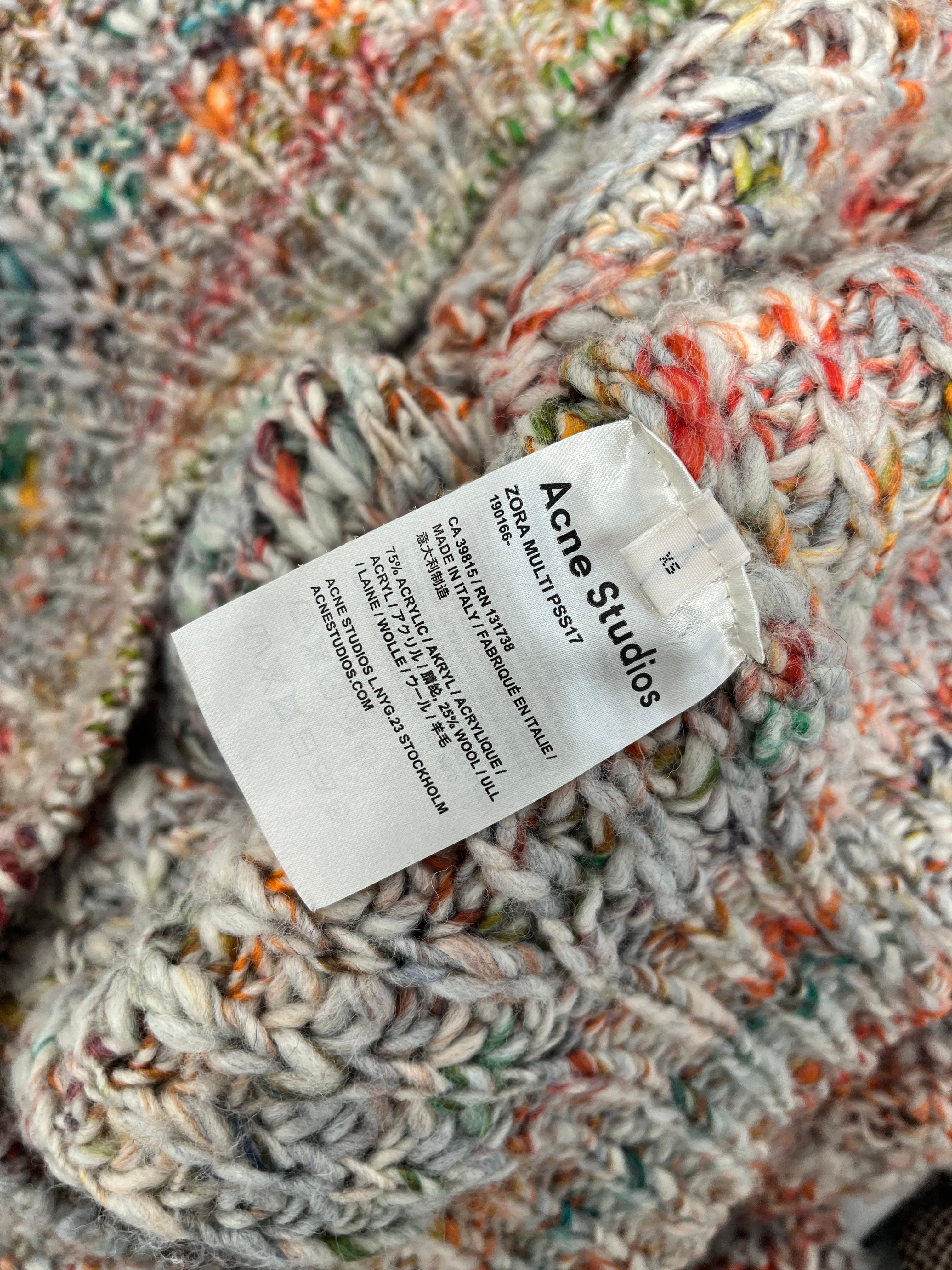 Acne Studios/Sweater/XS/All Over Print/Cotton/MLT/ZORA RAINBOW KNIT view 4
