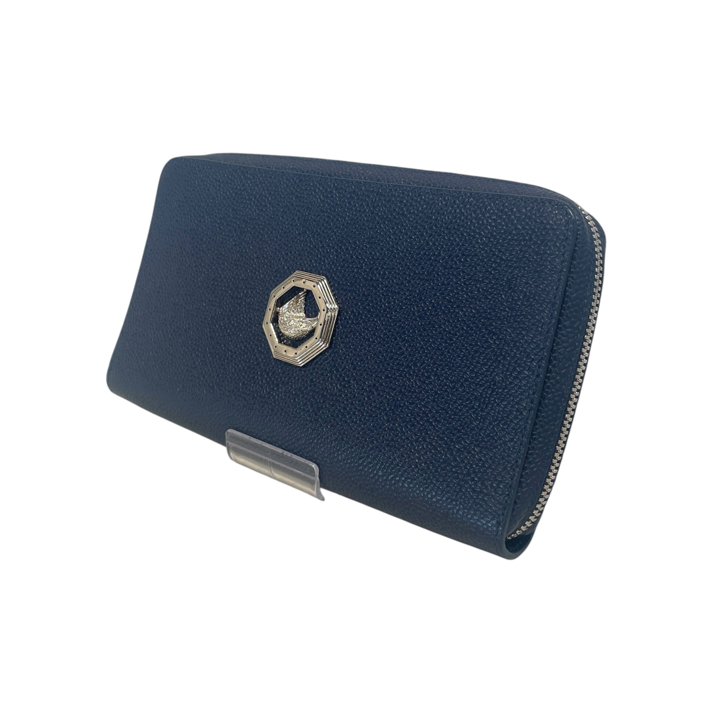 Stefano Ricci/Bifold Wallet/Leather/NVY/Zipper view 1