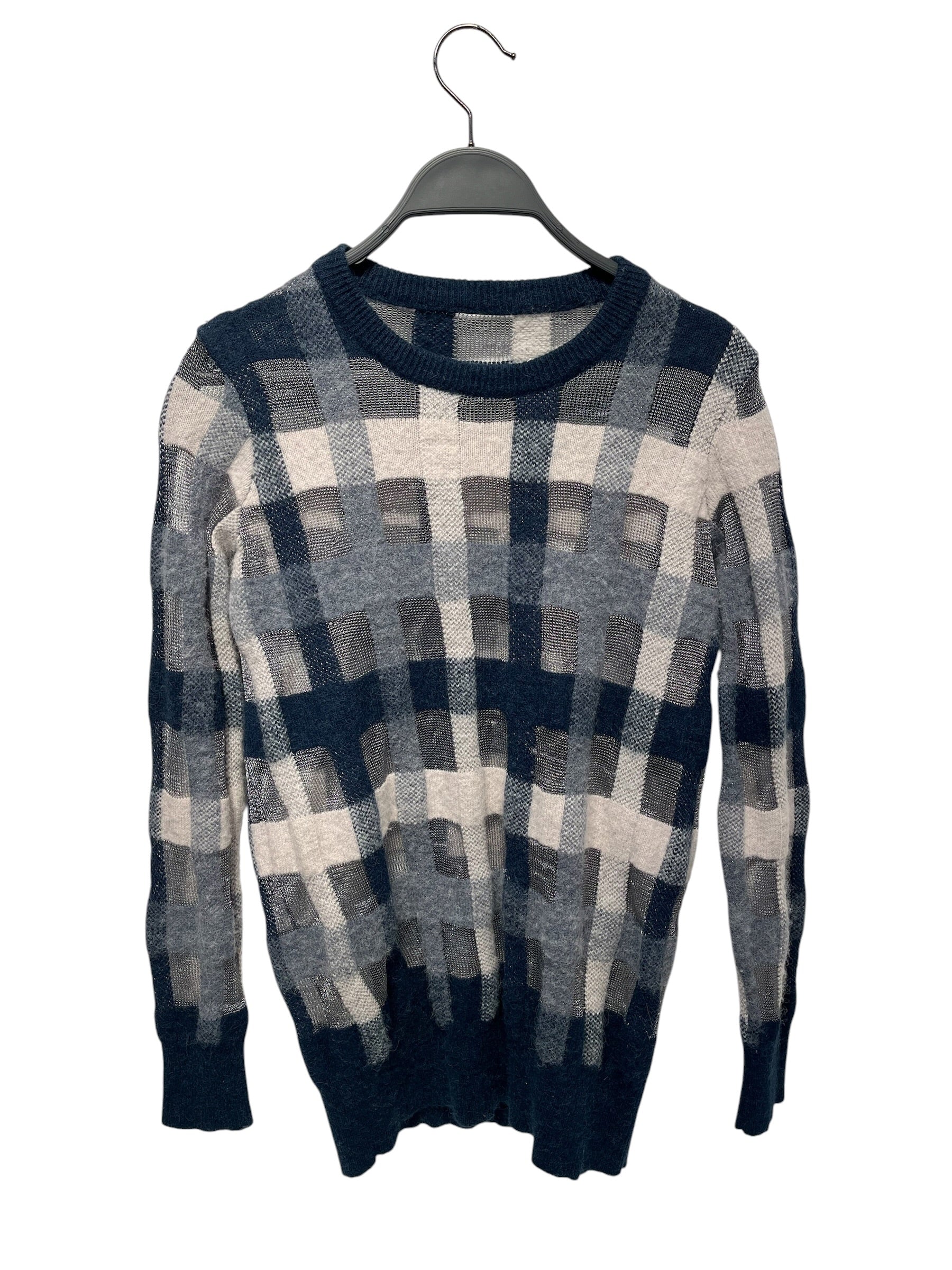Maison Martin Margiela/Sweater/M/Gingham Check/Polyester/NVY/ view 1