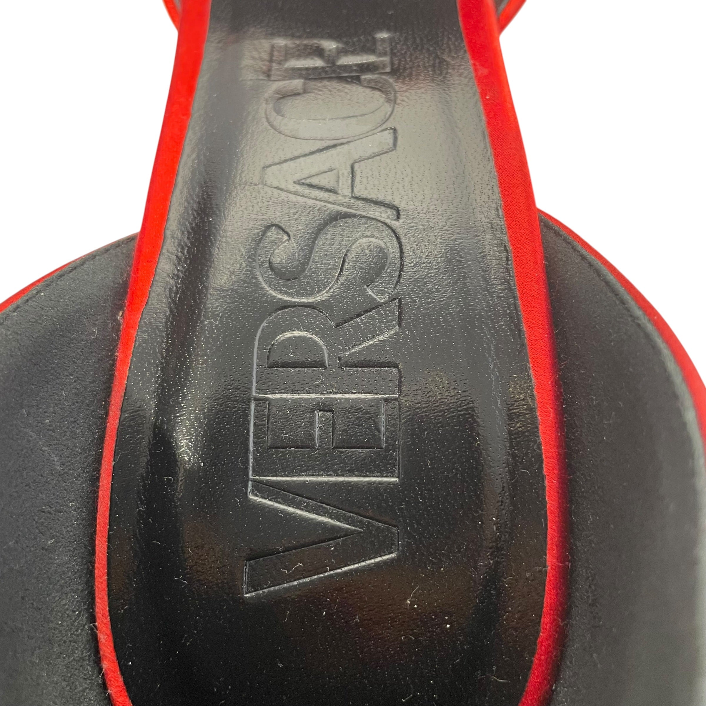 VERSACE/Heels/EU 41/Silk/RED/Ankle Strap/ view 3