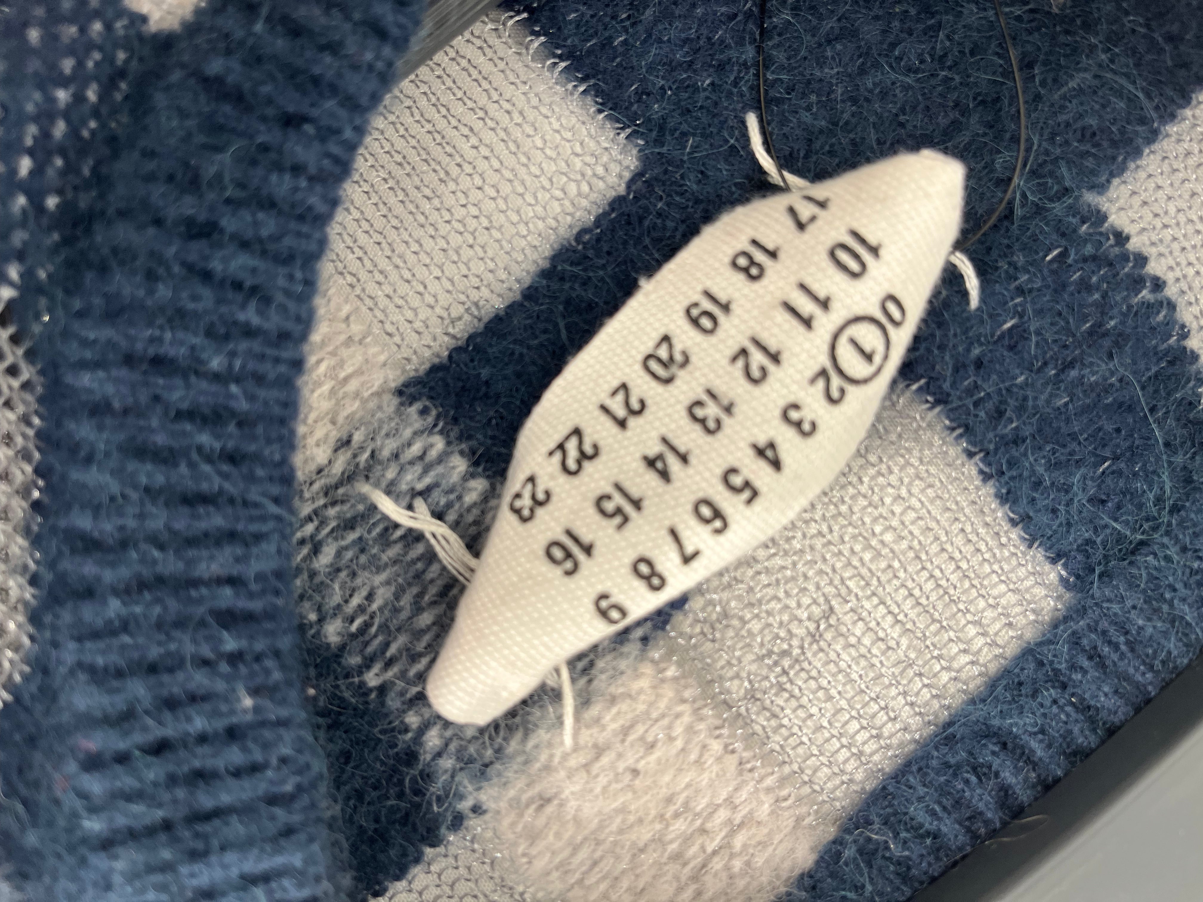 Maison Martin Margiela/Sweater/M/Gingham Check/Polyester/NVY/ view 3