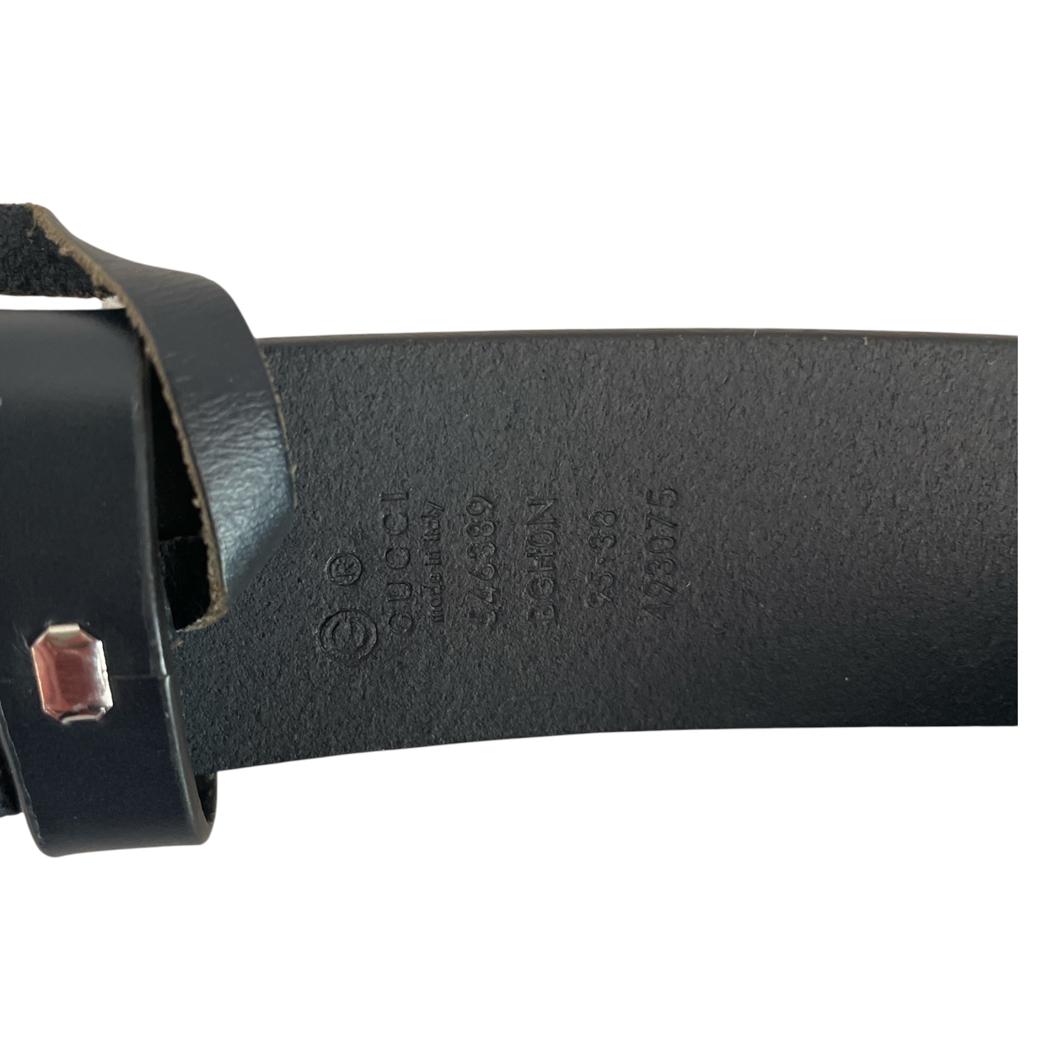 GUCCI/Belt/Leather/BLK/INTERLOCKING G+ view 3
