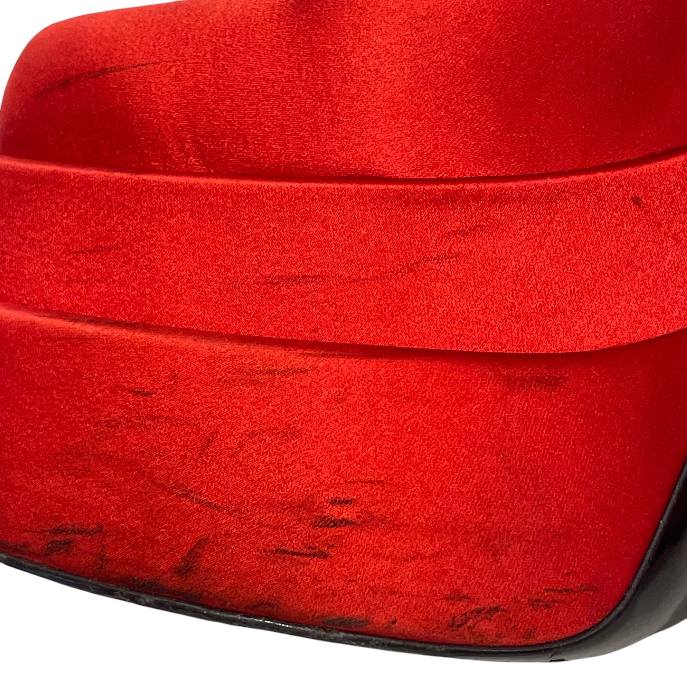 VERSACE/Heels/EU 41/Silk/RED/Ankle Strap/ view 7