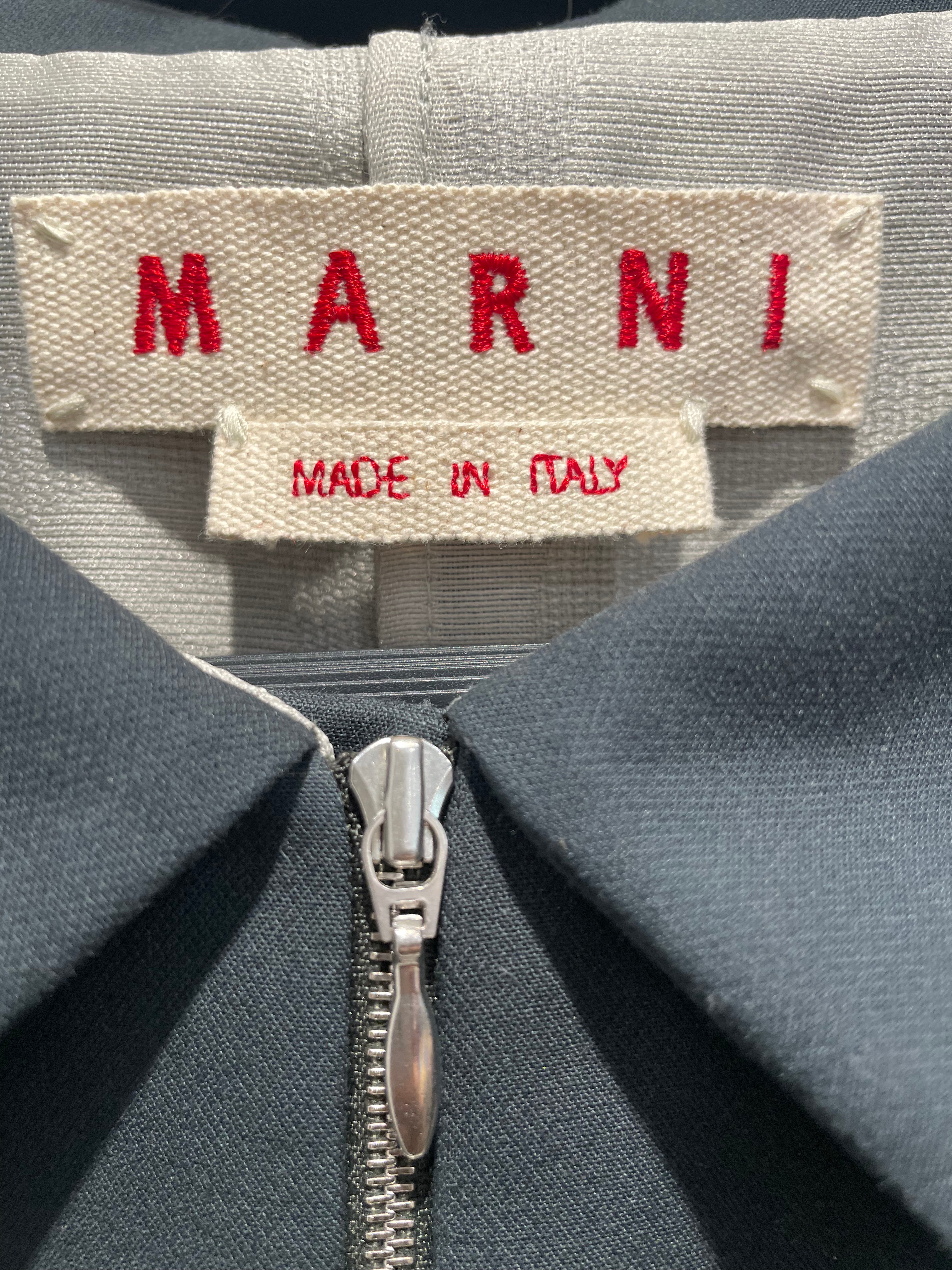 MARNI/Coat/M/Cotton/BLK/Ruffle Zip Up view 3