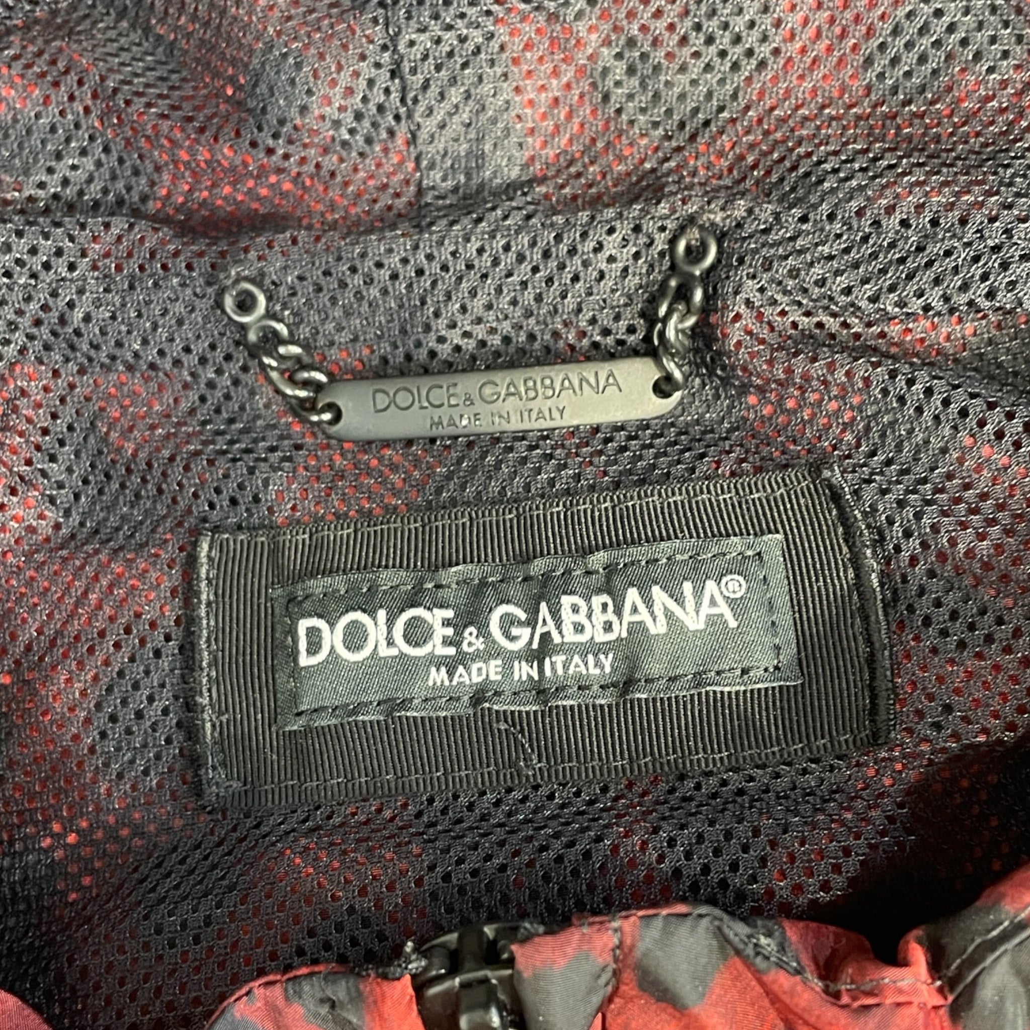 DOLCE&GABBANA/Windbreaker/48/Nylon/RED/Animal Pattern/cheetah print red & blk view 3