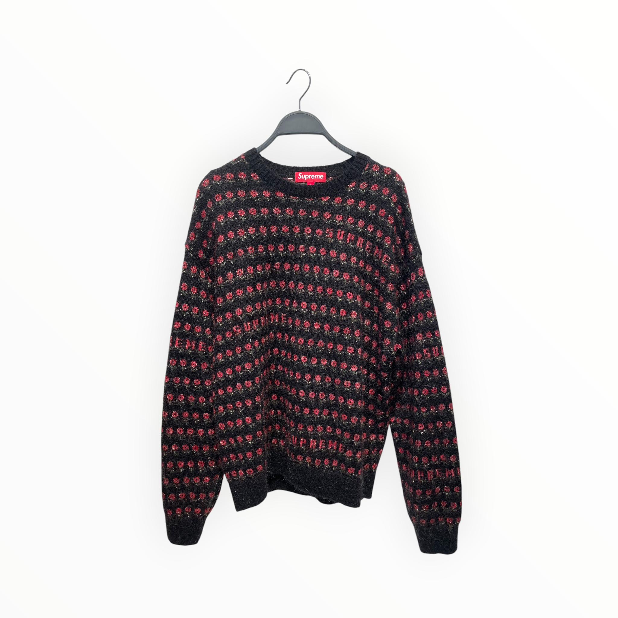 Supreme/Sweater/L/Floral Pattern/Wool/BLK/ROSE PRINT view 1
