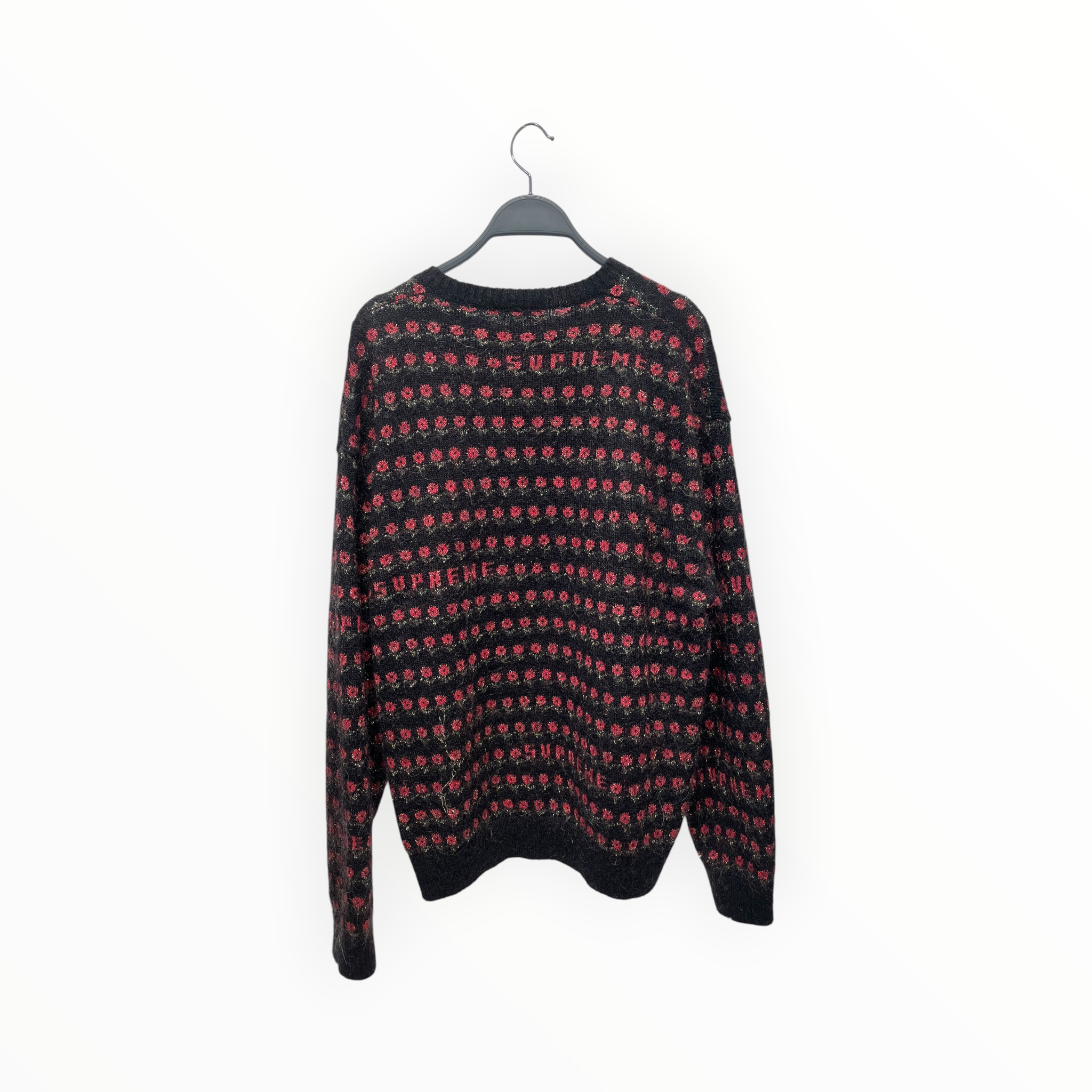 Supreme/Sweater/L/Floral Pattern/Wool/BLK/ROSE PRINT view 2