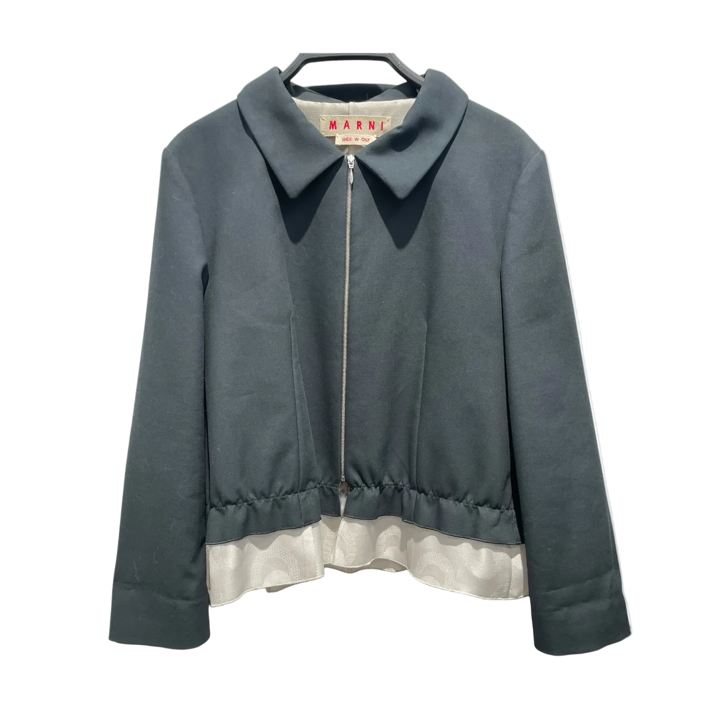 MARNI/Coat/M/Cotton/BLK/Ruffle Zip Up view 1