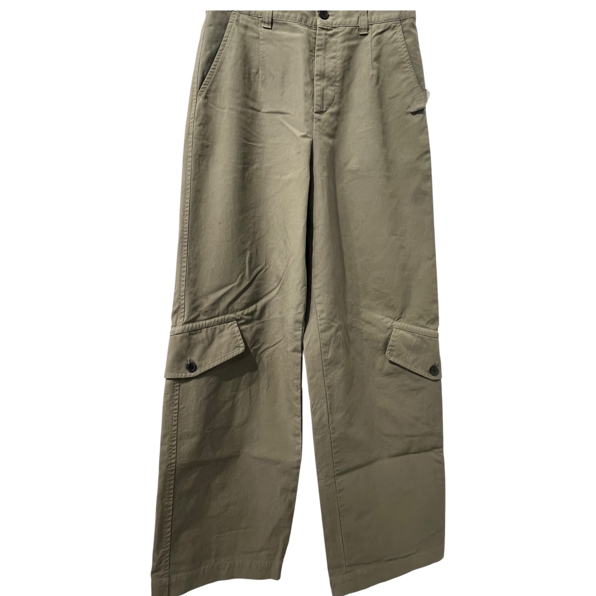 DRIES VAN NOTEN/Cargo Pants/46/Cotton/GRN/OLIVE CARGO PANTS SIDEWAY PCKT view 1