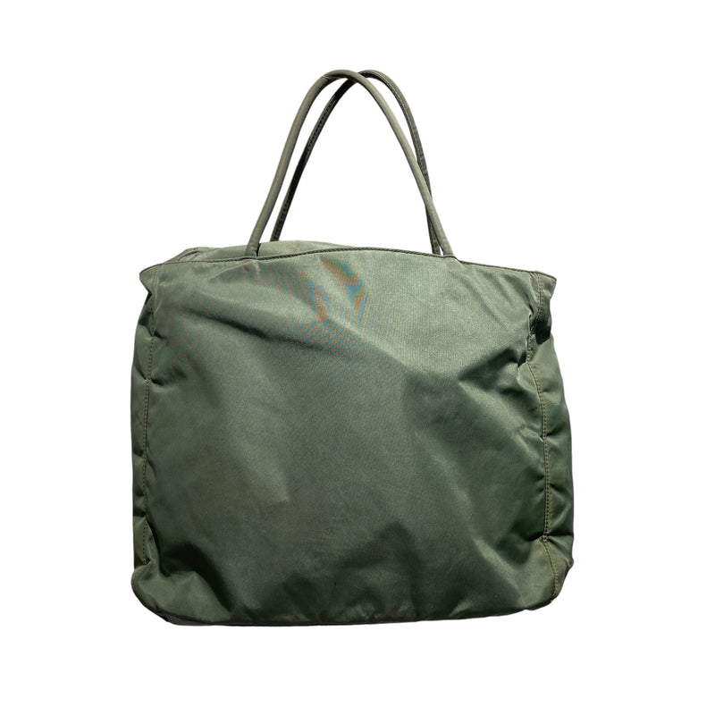 PRADA/Hand Bag/Polyester/GRN/TOTE