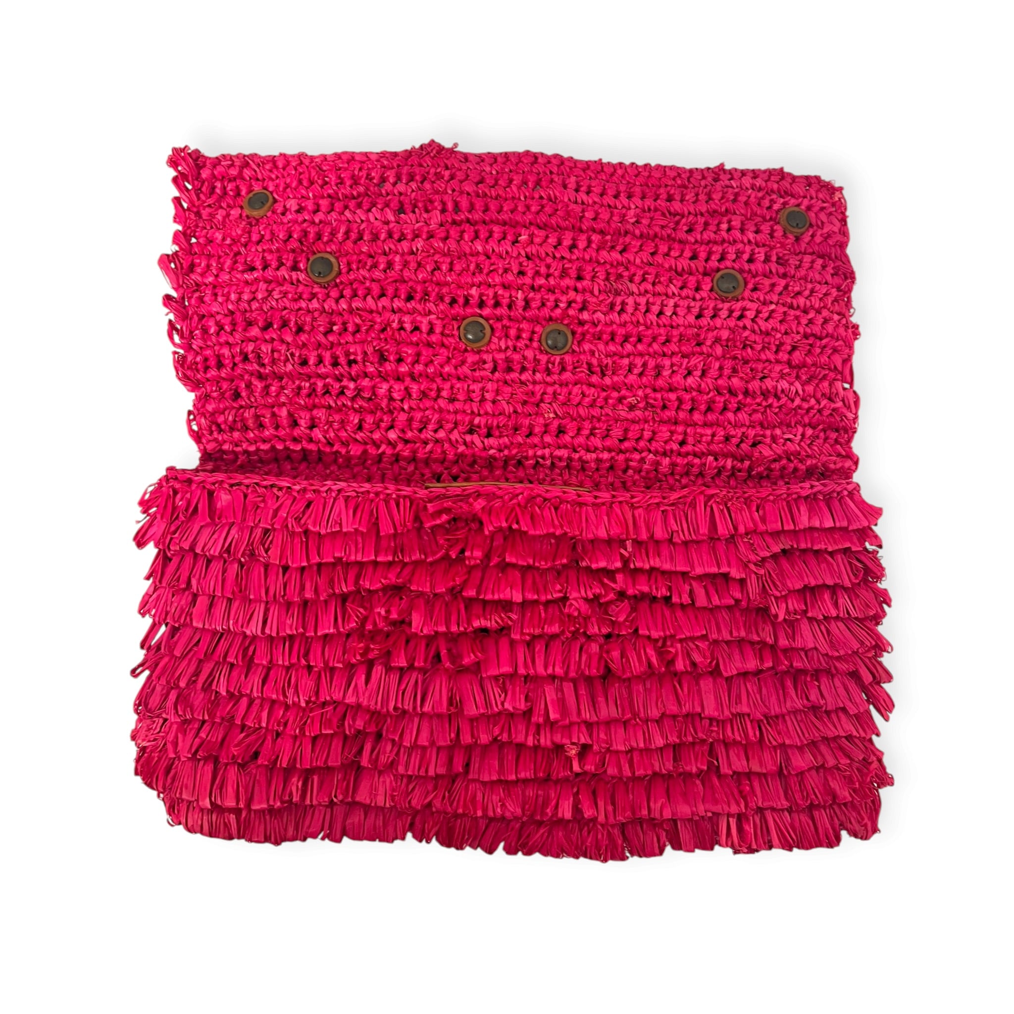 BALENCIAGA/Clutch Bag/PNK/RAFFIA MOTOCROSS ENVELOPE view 2