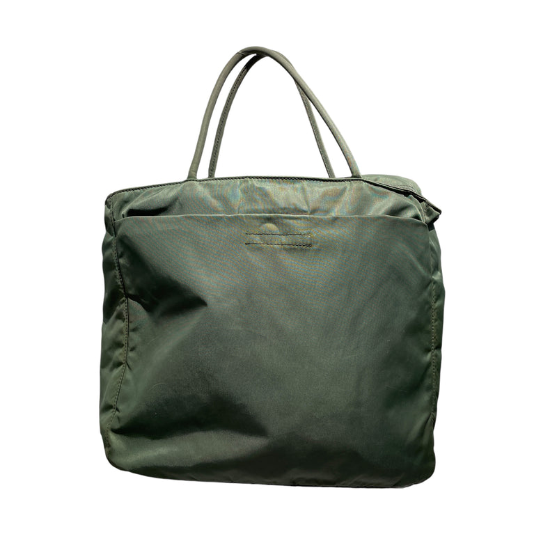 PRADA/Hand Bag/Polyester/GRN/TOTE