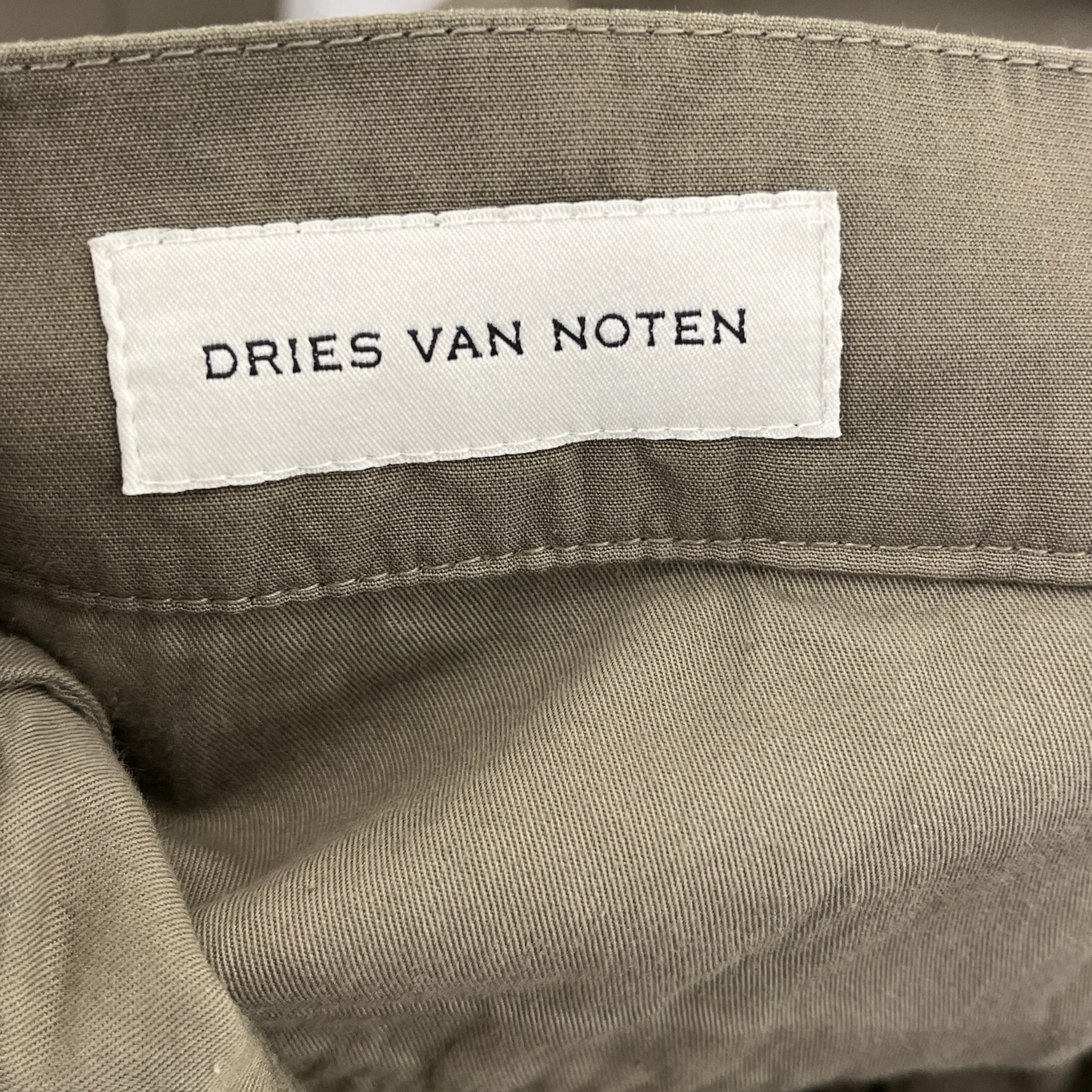 DRIES VAN NOTEN/Cargo Pants/46/Cotton/GRN/OLIVE CARGO PANTS SIDEWAY PCKT view 4
