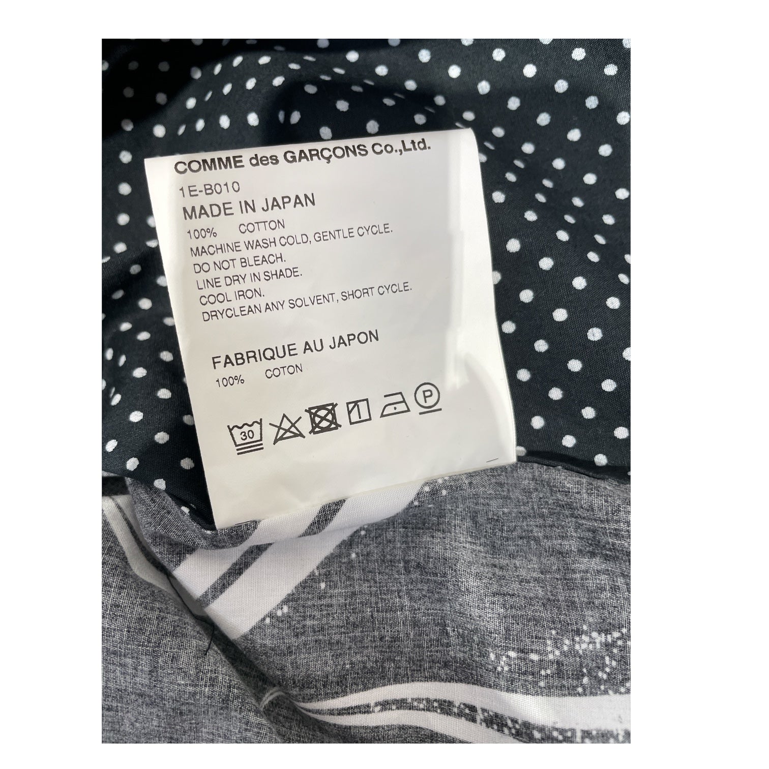 BLACK COMME des GARCONS/SS Shirt/S/Cotton/BLK/Polka Dot/AD2020 Signage Polka view 4
