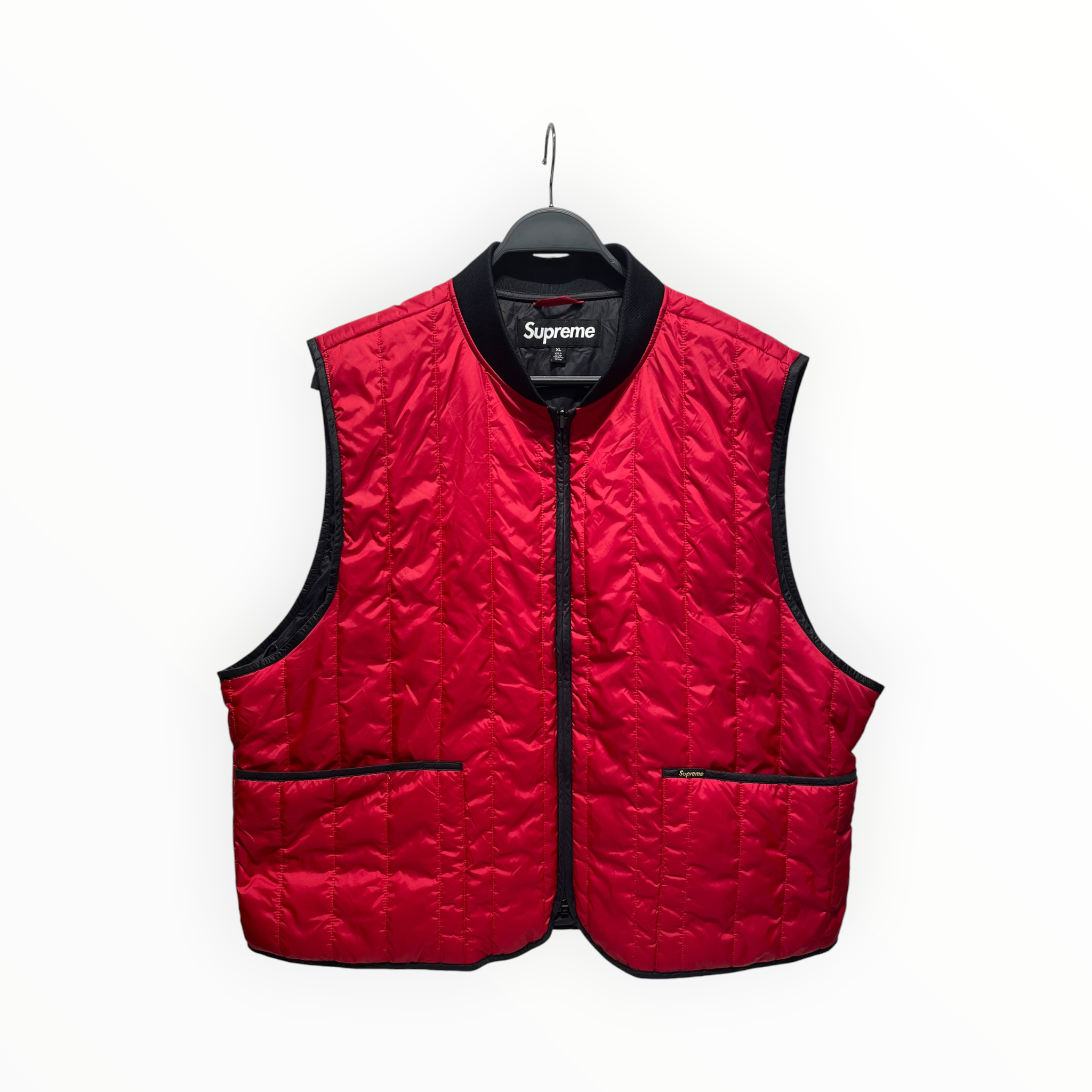 Supreme/Puffer Vest/XL/Polyester/RED/QUILTJED RED VEST view 1