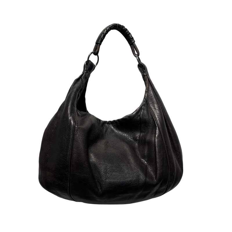 YVES SAINT LAURENT/Hand Bag/Leather/BLK/Soft Grained leather