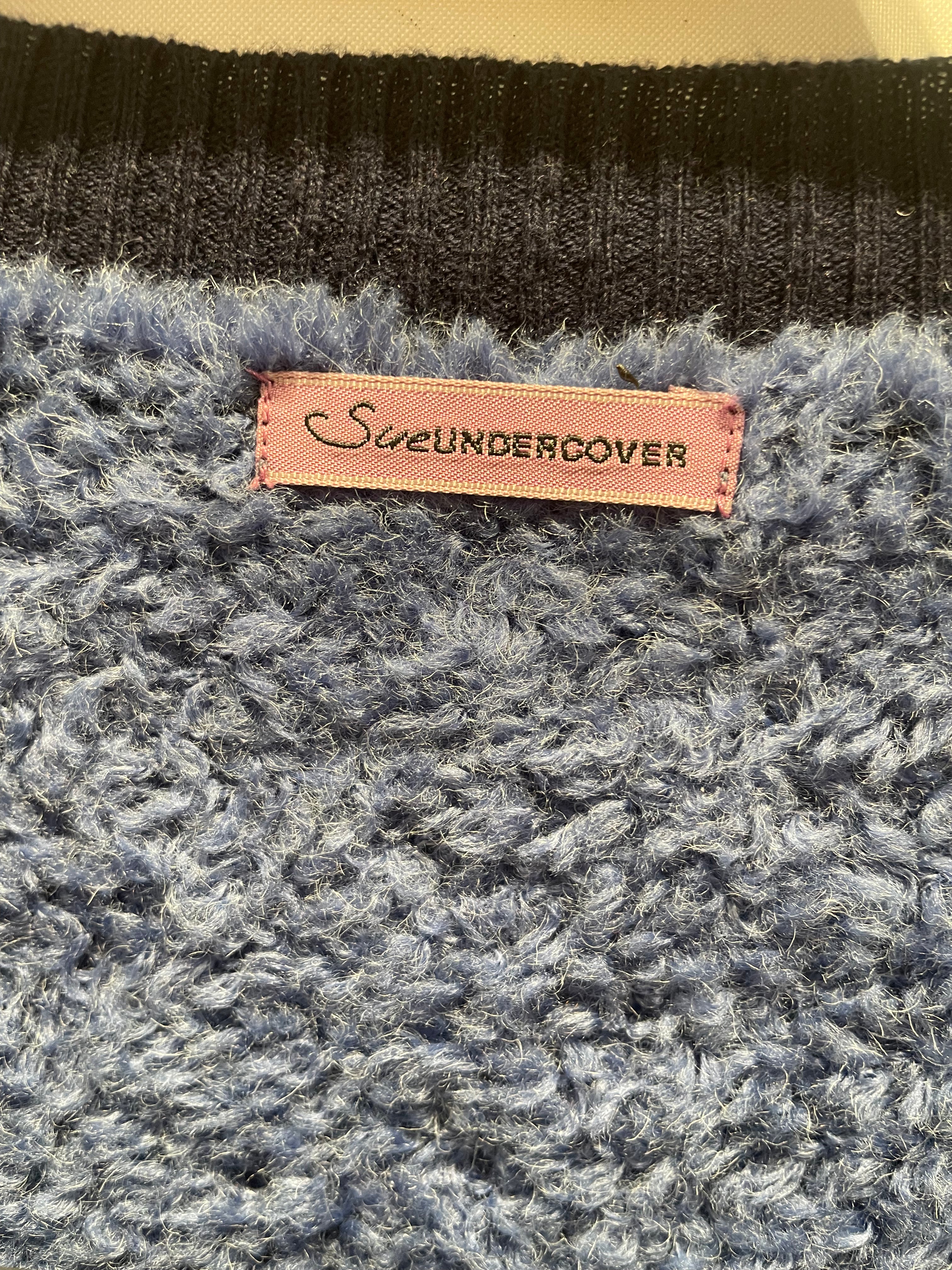 Sue UNDERCOVER/Sweater/1/Cotton/NVY/fuzzy back view 4