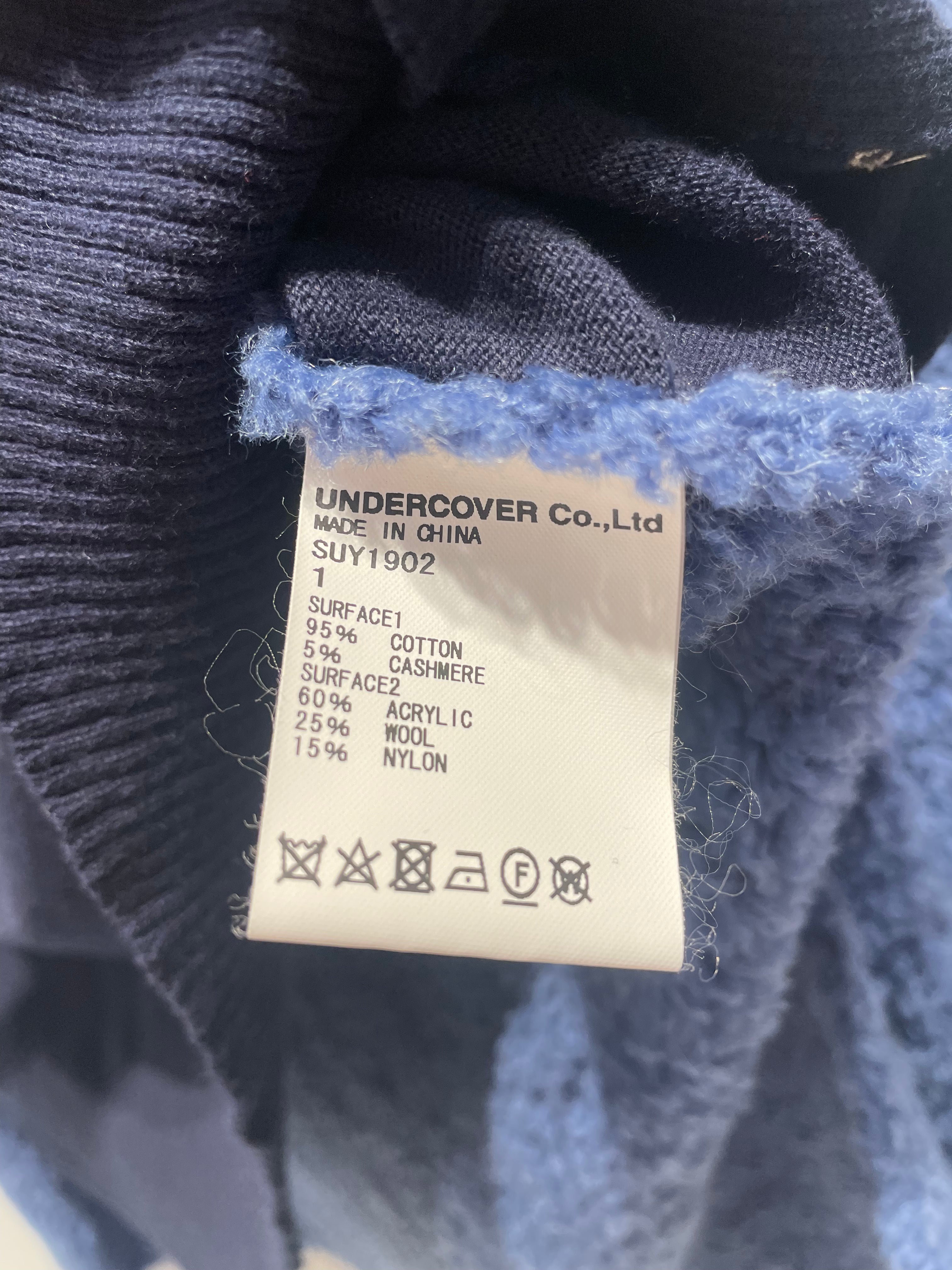 Sue UNDERCOVER/Sweater/1/Cotton/NVY/fuzzy back view 3