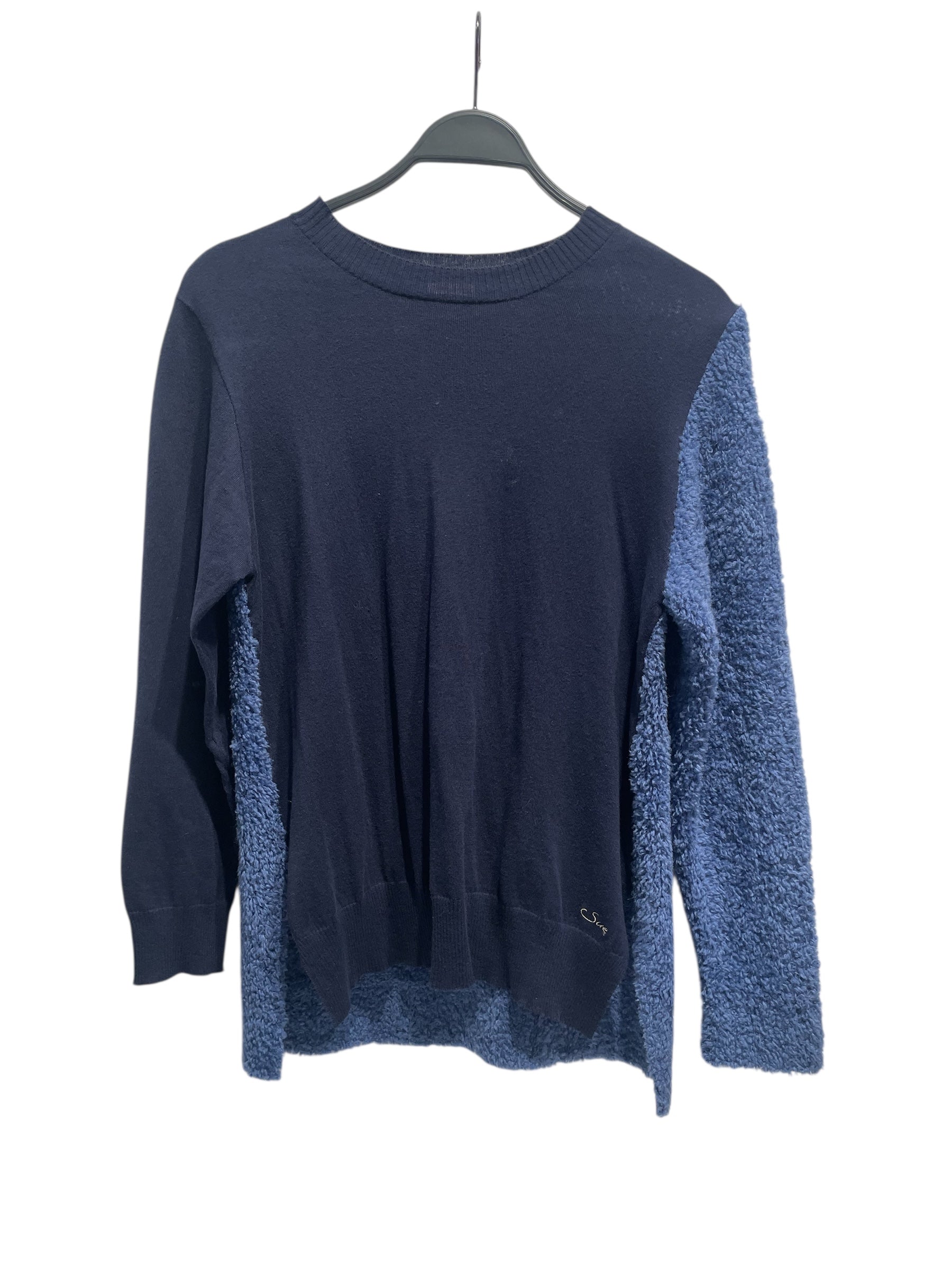 Sue UNDERCOVER/Sweater/1/Cotton/NVY/fuzzy back view 1
