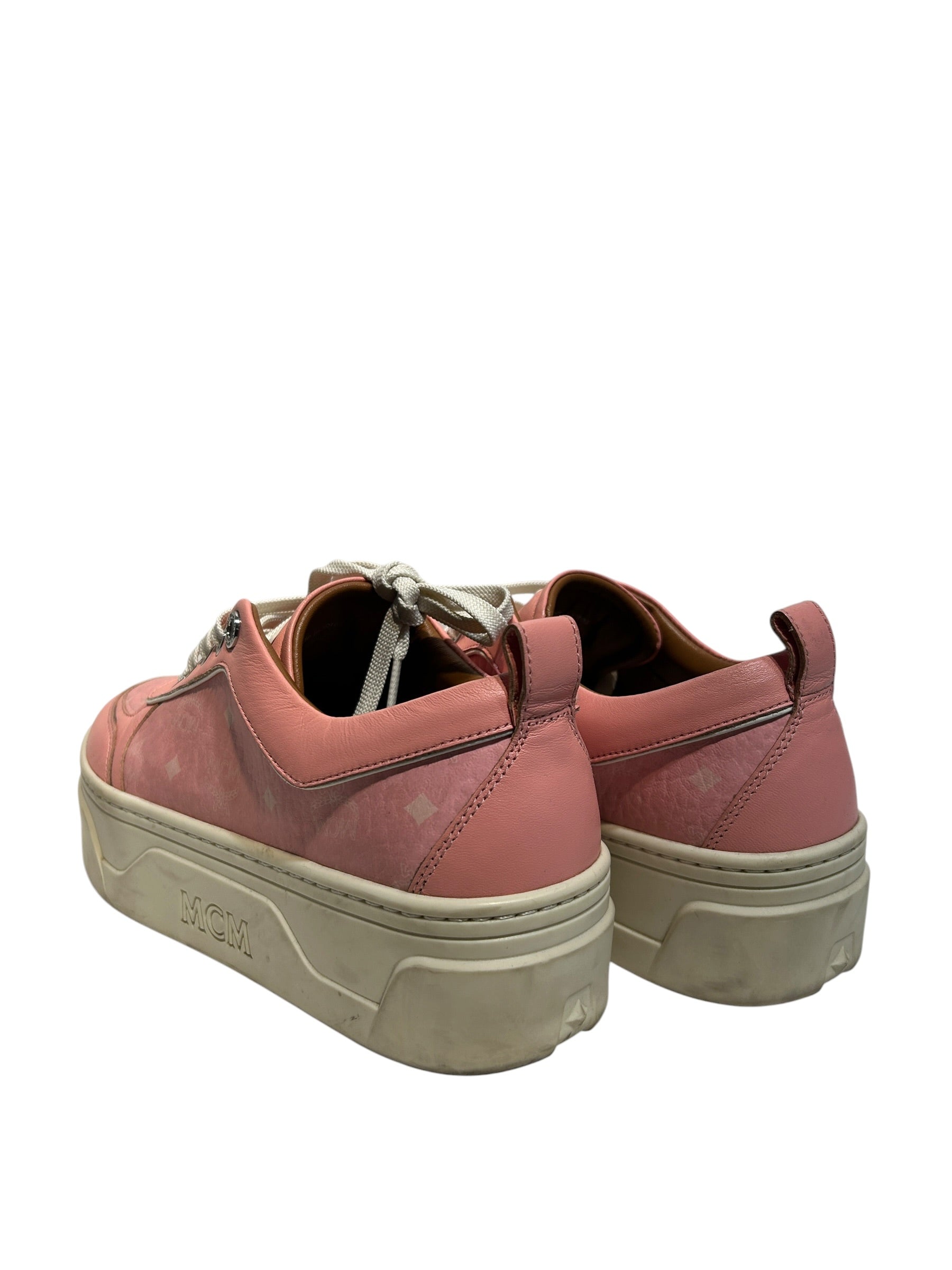 MCM/Low-Sneakers/US 6/Monogram/Leather/PNK/Platform Sneakers view 2