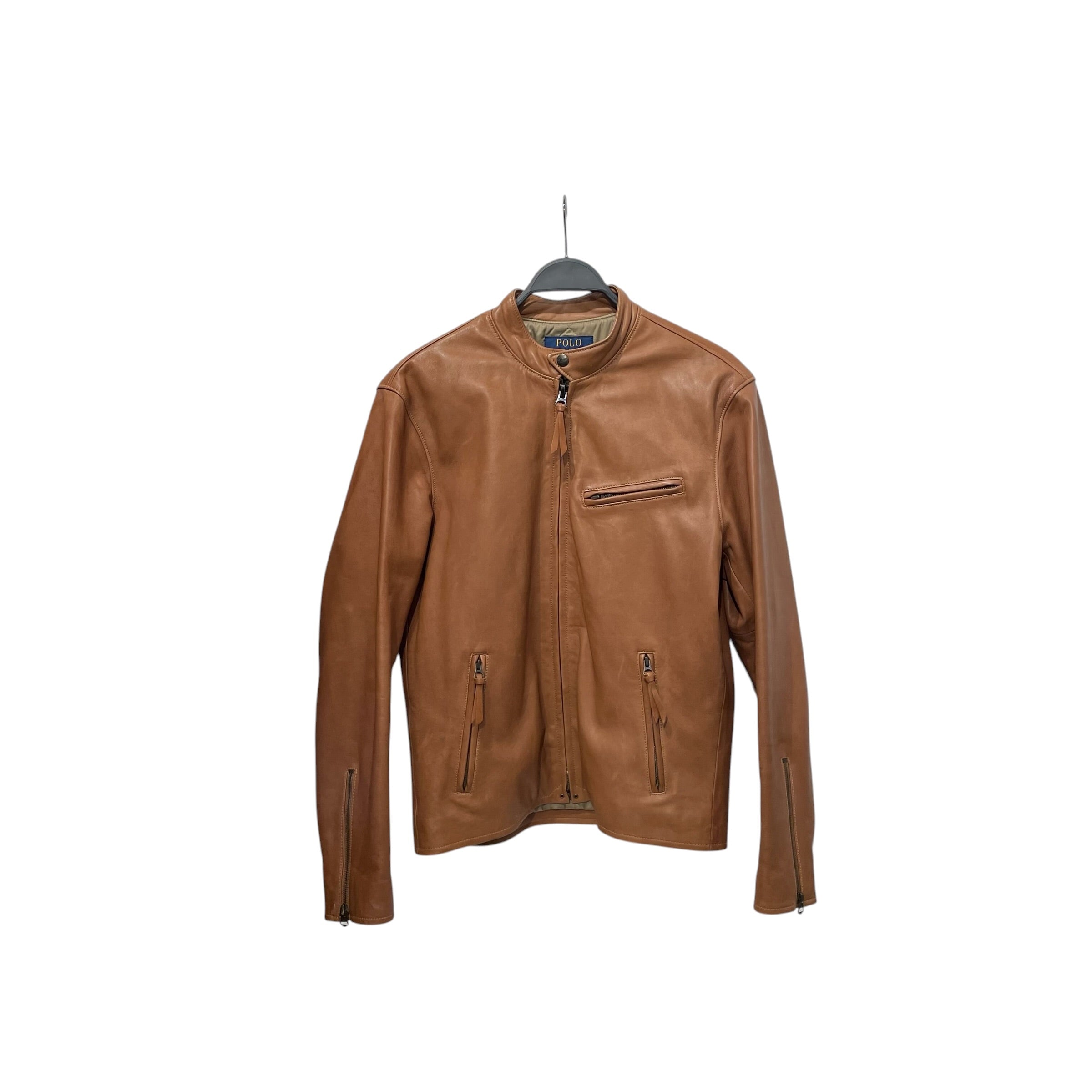 POLO RALPH LAUREN/Leather Jkt/M/Leather/CML/ view 1