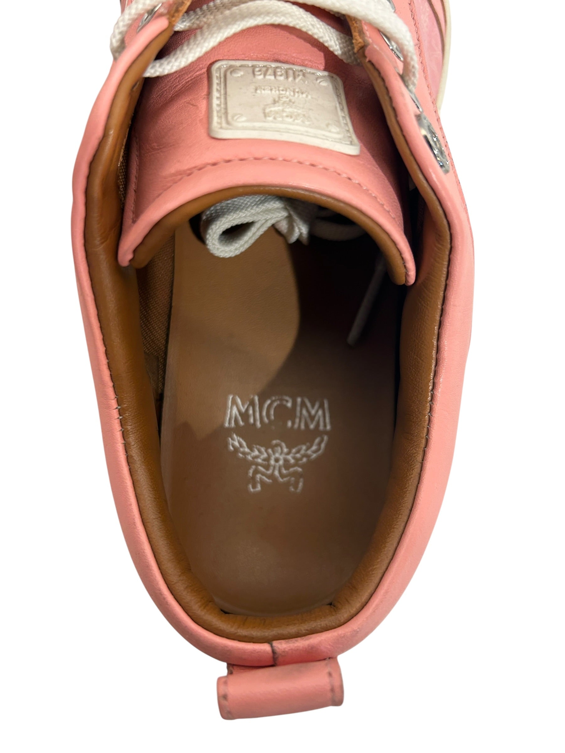 MCM/Low-Sneakers/US 6/Monogram/Leather/PNK/Platform Sneakers view 3