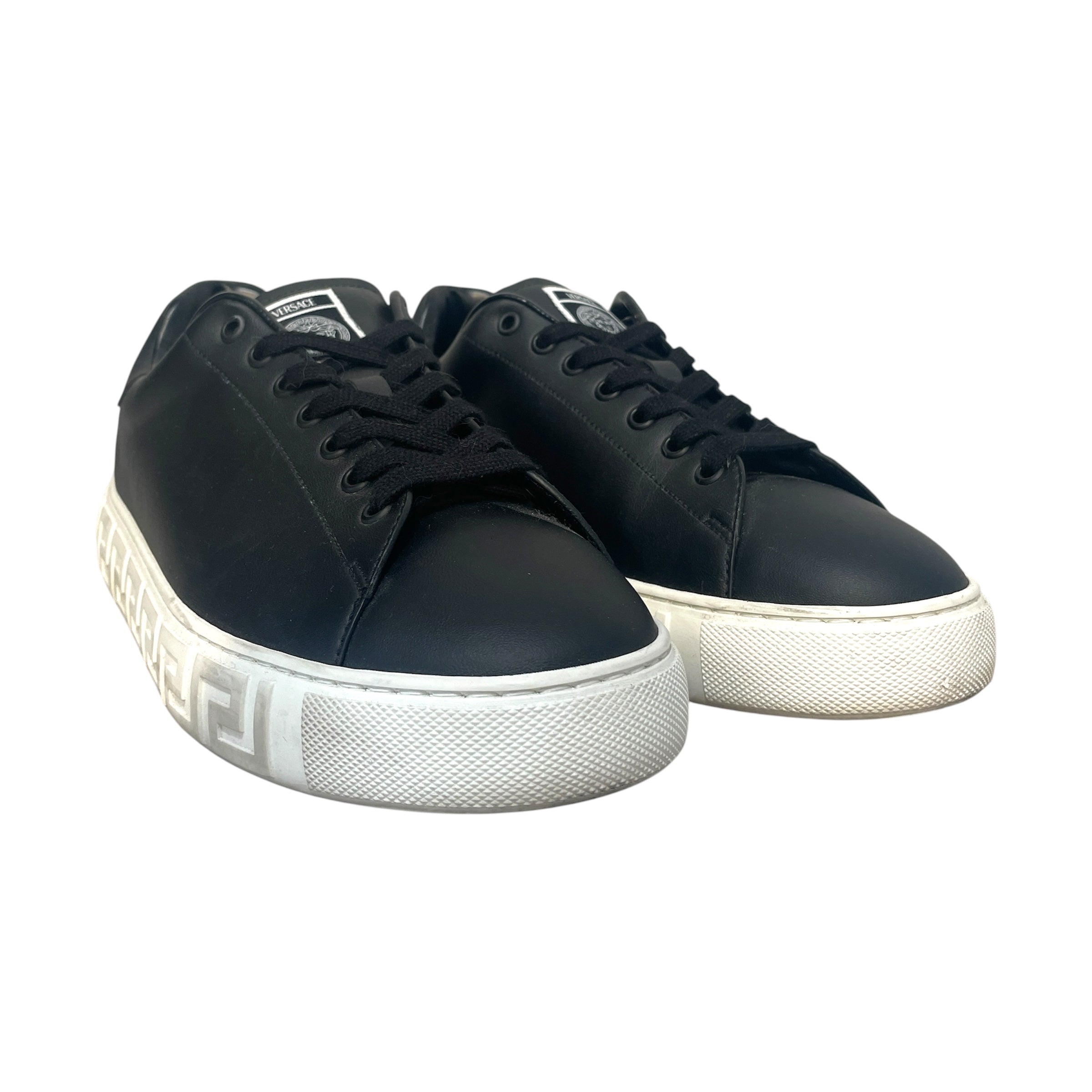 VERSACE/Low-Sneakers/EU 41/Leather/BLK/Logo Sole view 1