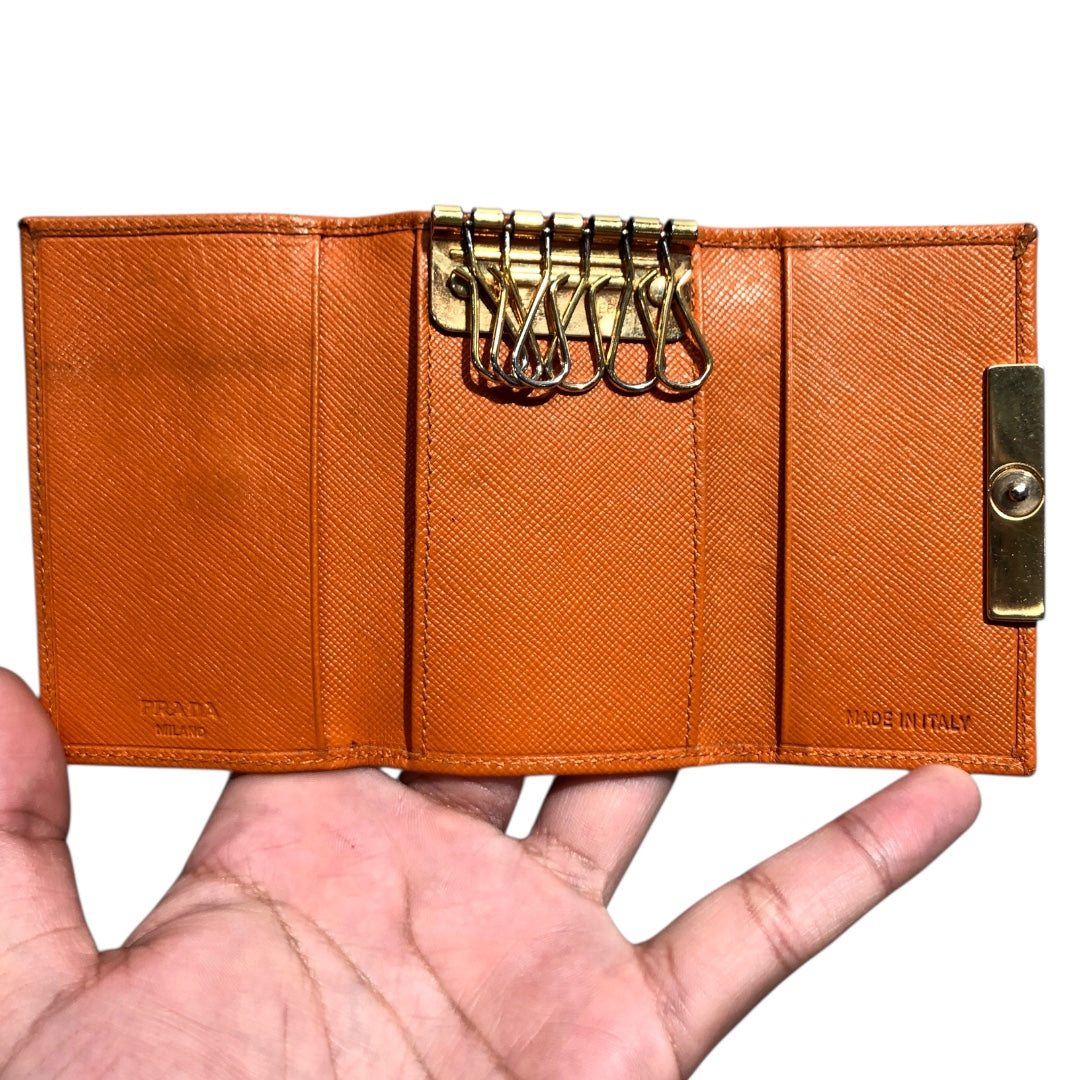 PRADA/OS/Leather/ORN/key holder view 5