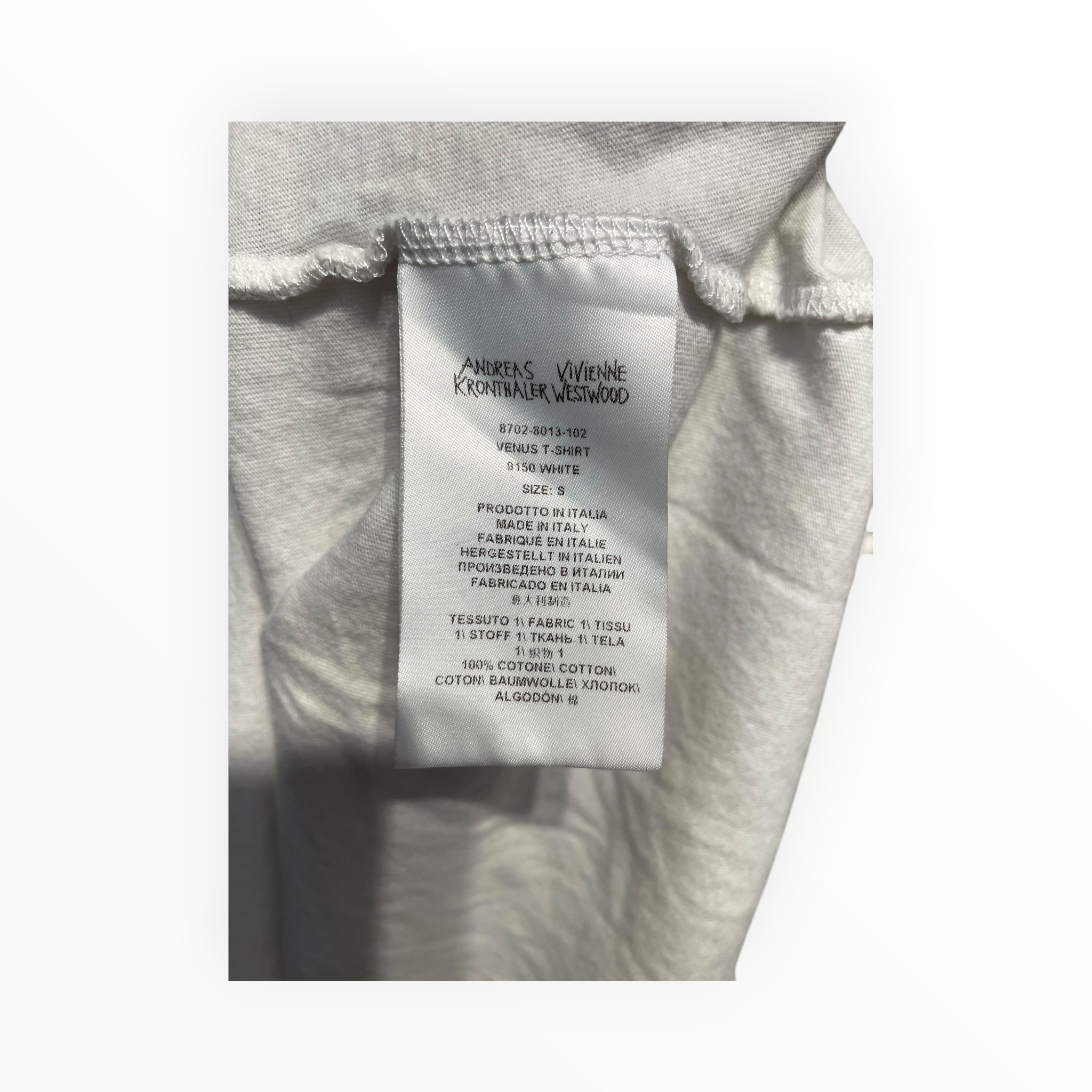 Vivienne Westwood/T-Shirt/S/Cotton/WHT/SSENSE EXCLUSIVE VENUS TEE view 4