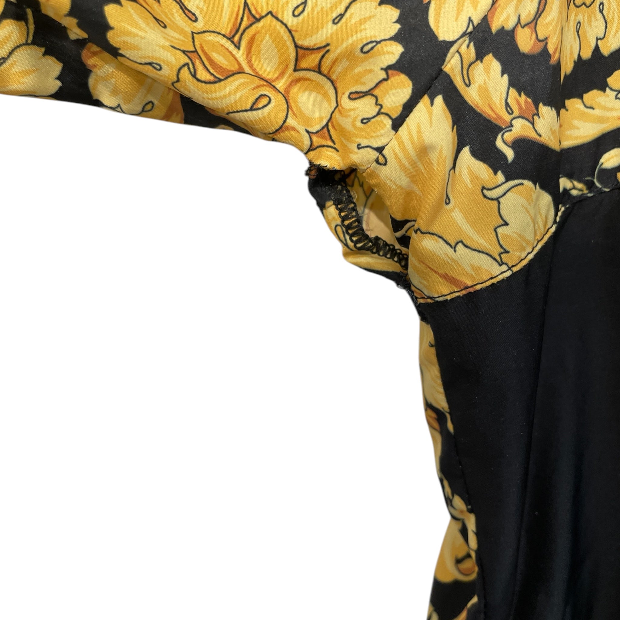 VERSACE/Windbreaker/XL/Polyester/BLK/All Over Print/ylw pattern/ qrtr zip/middle p view 3