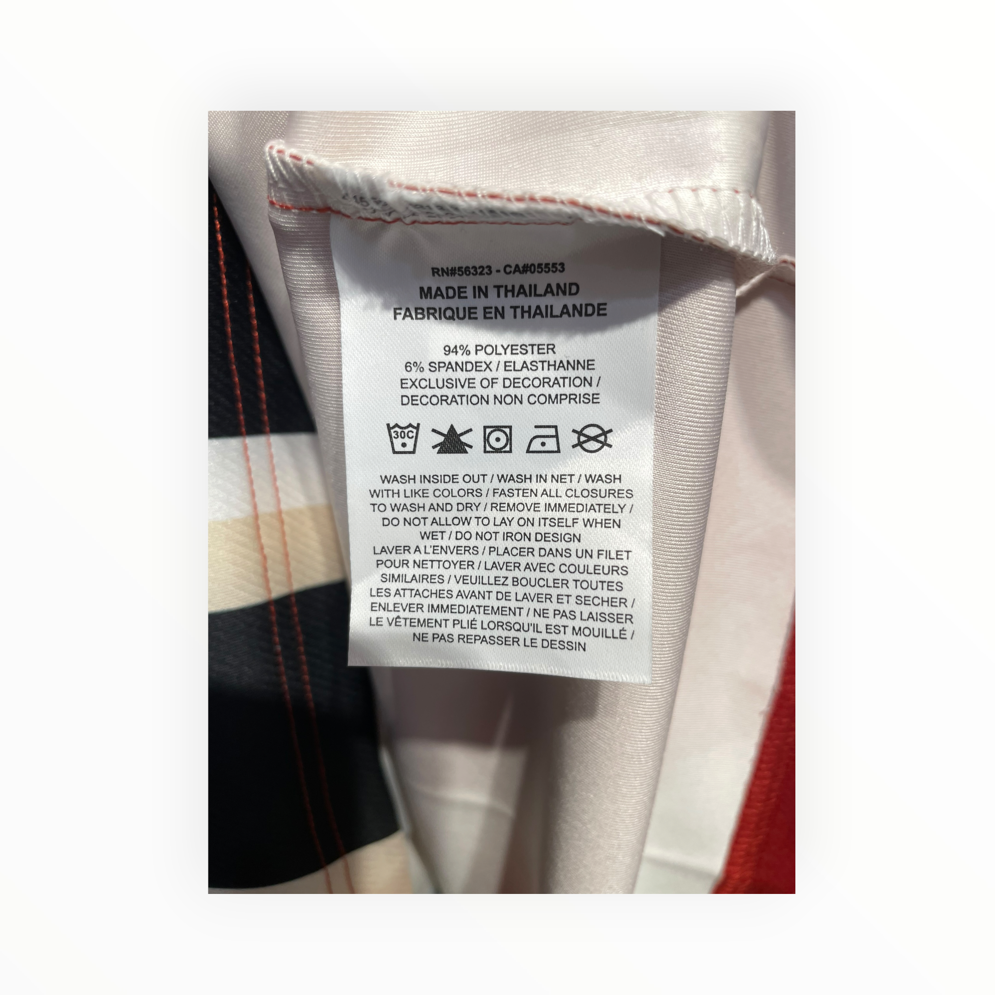 NIKE/LS T-Shirt/L/Polyester/BLK/Stripe/bike air view 4