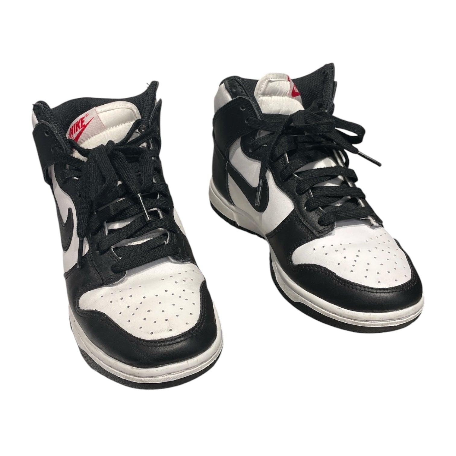 NIKE/Hi-Sneakers/US 7/Leather/BLK/Plain-Toe/Panda view 1