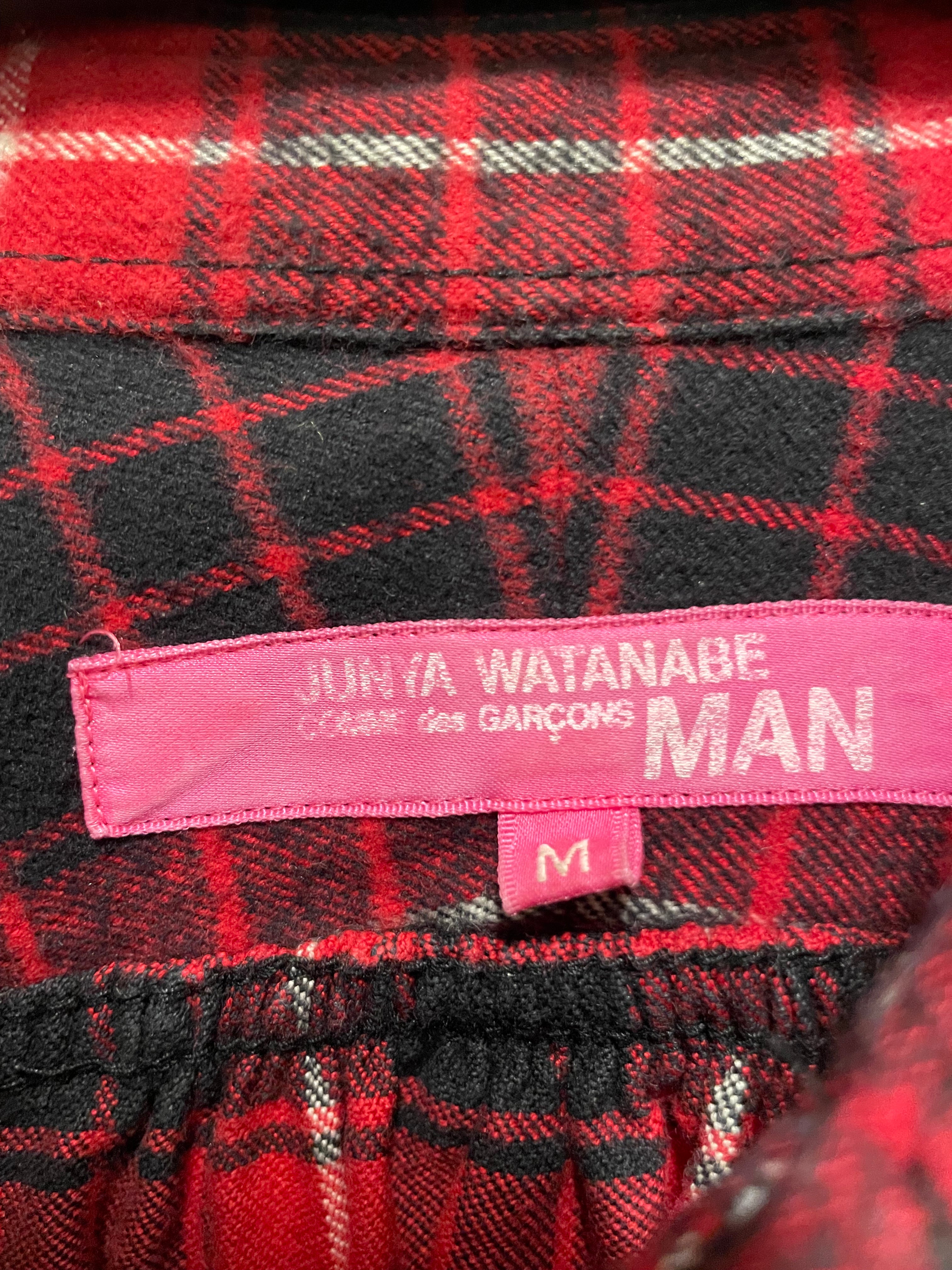 JUNYA WATANABE COMME des GARCONS MAN/Flannel Shirt/M/Plaid/Cotton/RED/ view 3