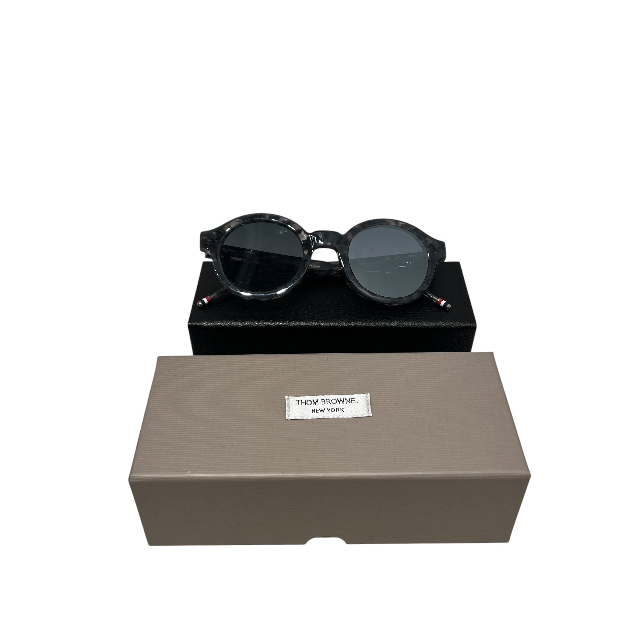 THOM BROWNE. NEW YORK/Sunglasses/All Over Print/Tortoiseshell Pattern/IDG/Round/M's/TBS411 GRY TORTOISE ACETATE view 6