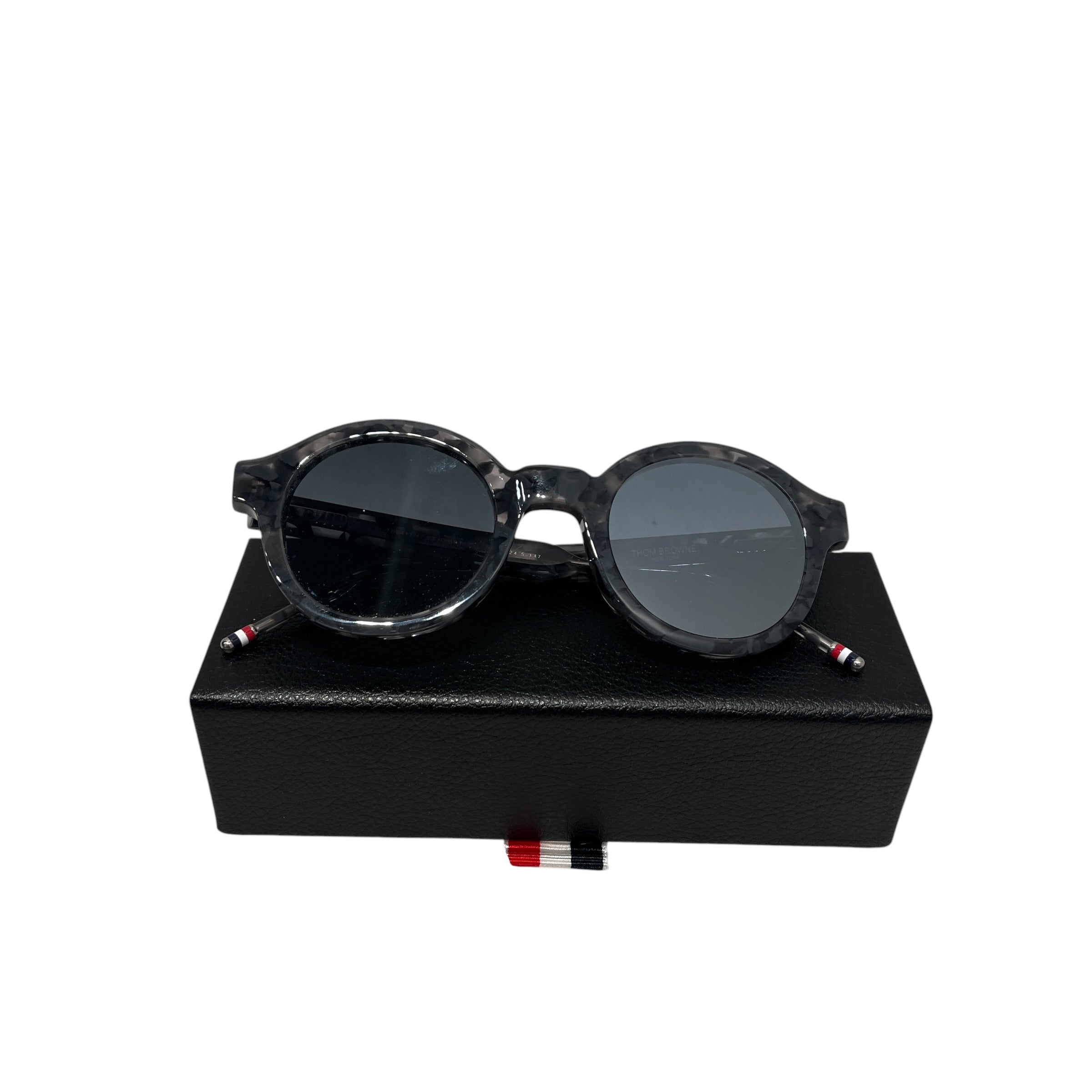 THOM BROWNE. NEW YORK/Sunglasses/All Over Print/Tortoiseshell Pattern/IDG/Round/M's/TBS411 GRY TORTOISE ACETATE view 7