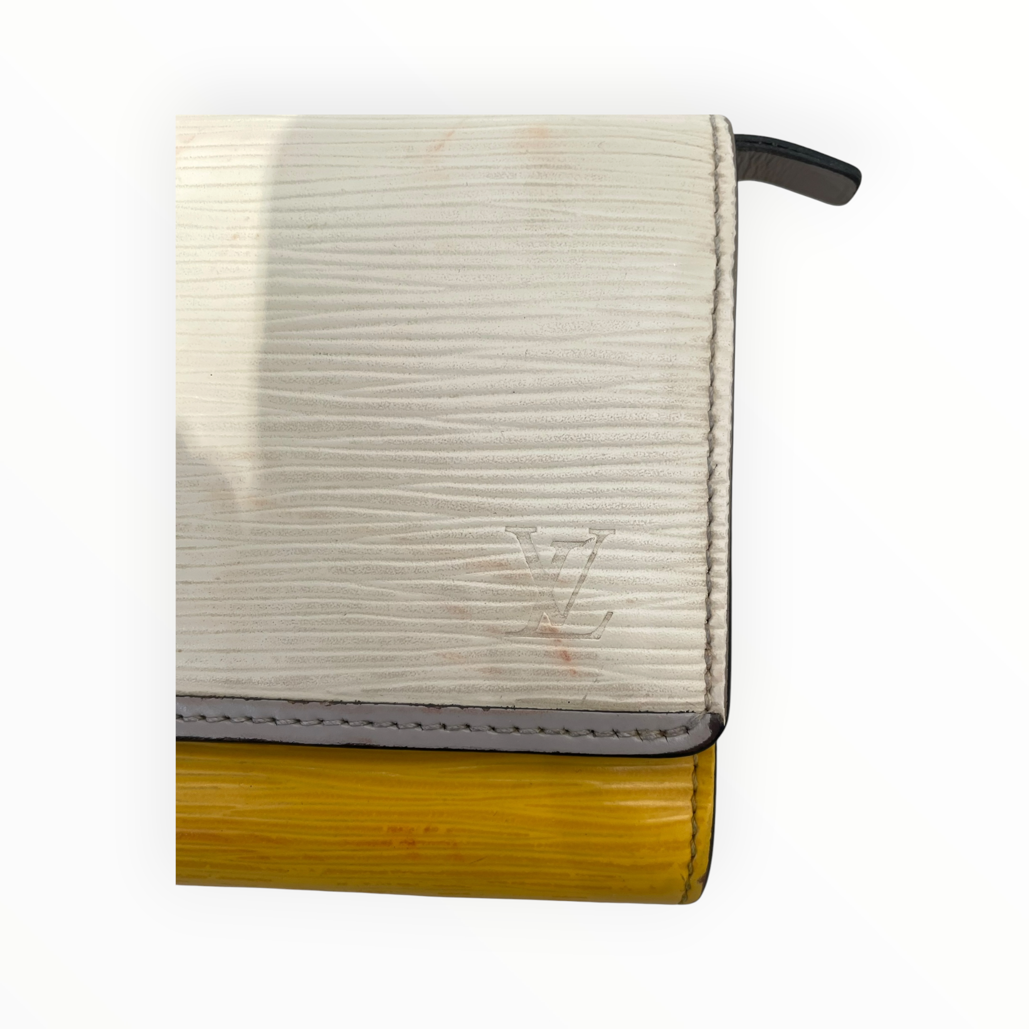 LOUIS VUITTON/Long Wallet/Leather/WHT/L's/white and yellow epi leather view 5