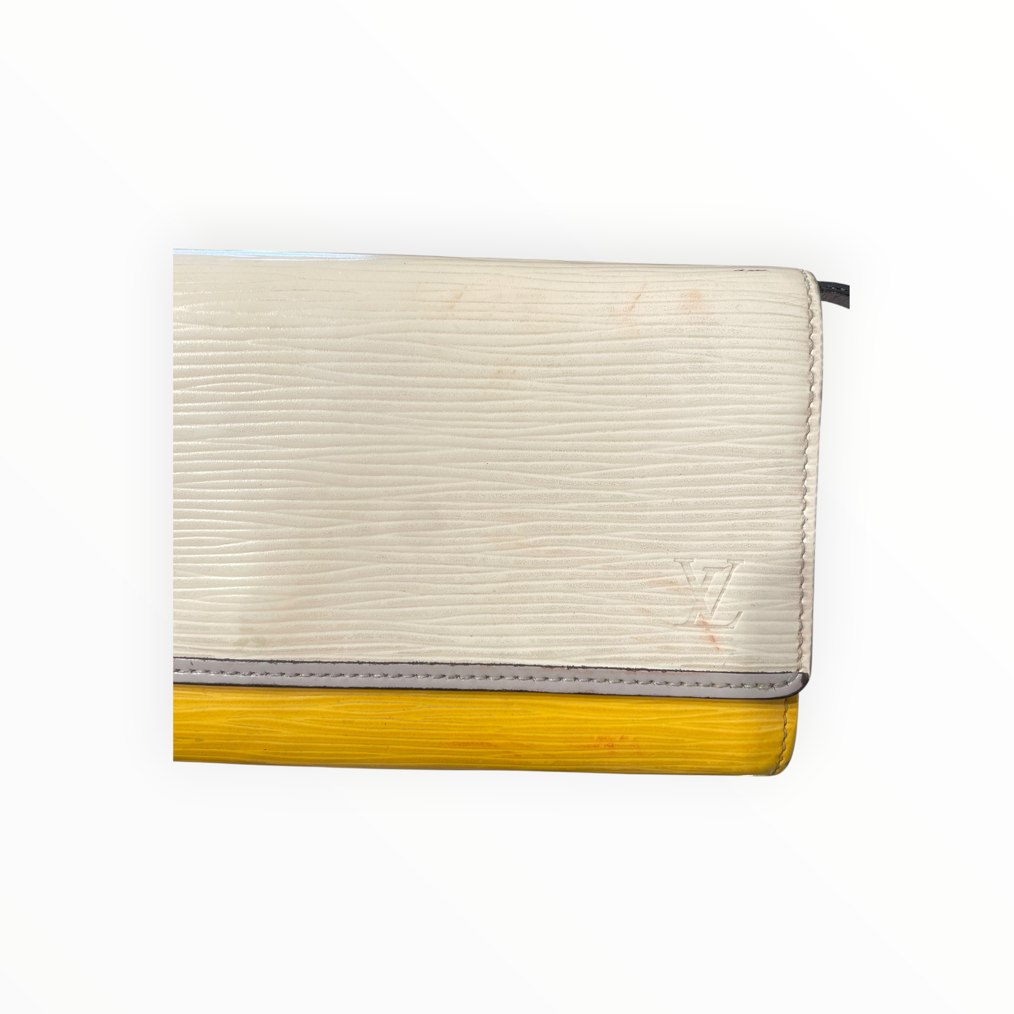 LOUIS VUITTON/Long Wallet/Leather/WHT/L's/white and yellow epi leather view 6