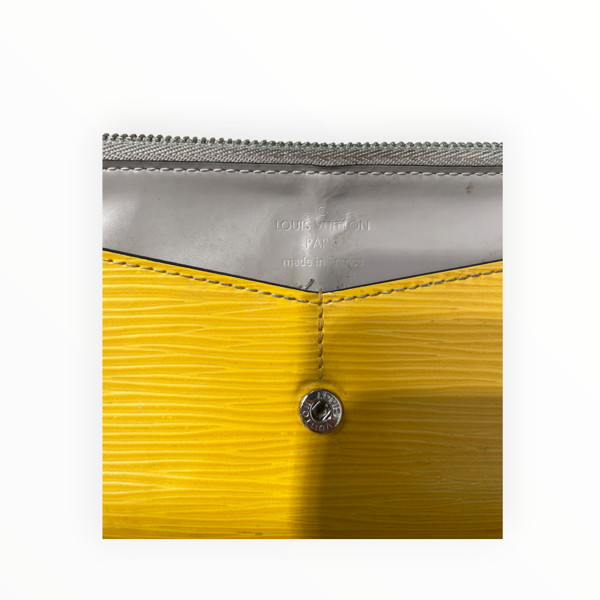 LOUIS VUITTON/Long Wallet/Leather/WHT/L's/white and yellow epi leather view 7
