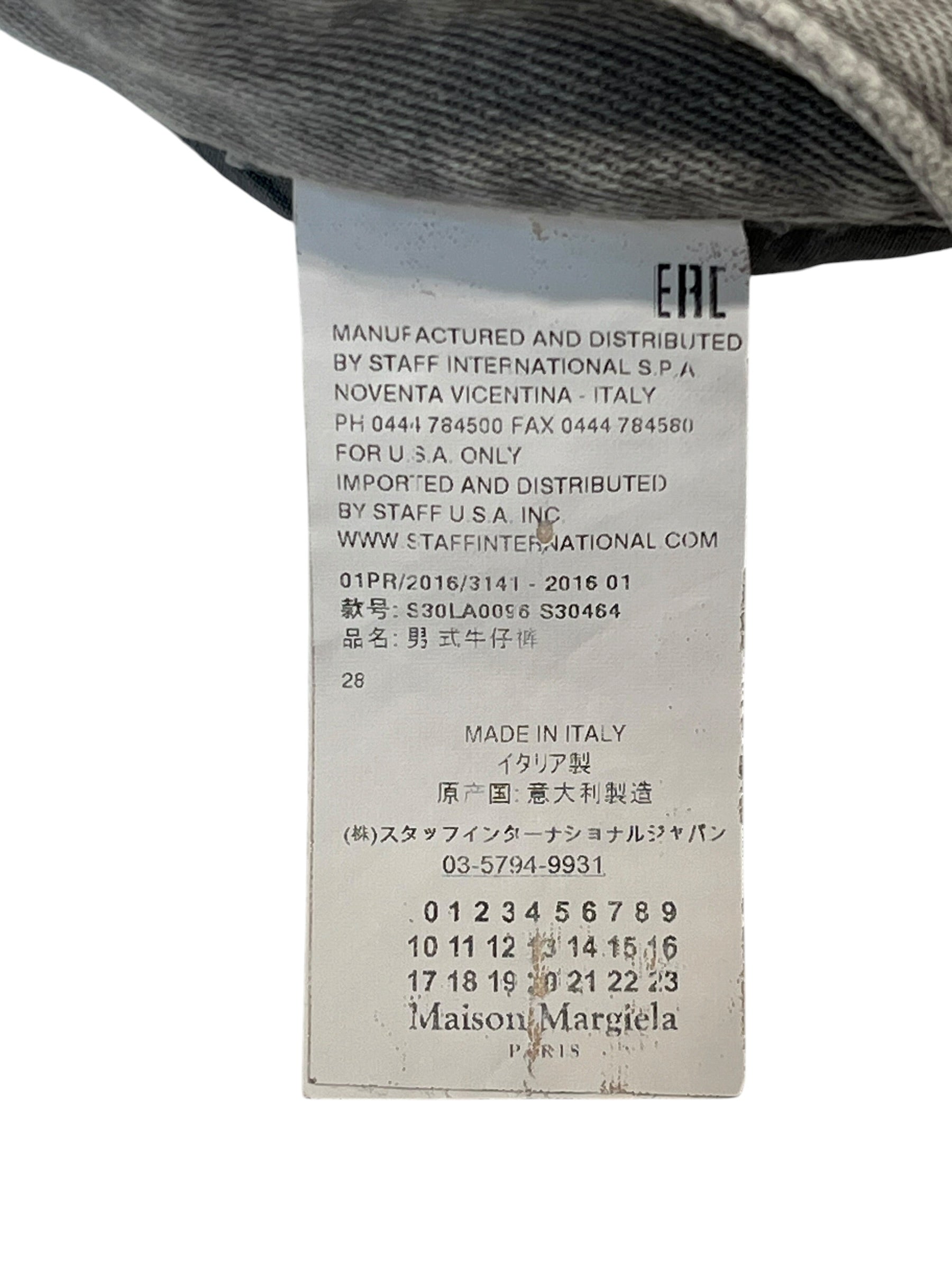 Maison Margiela/Straight Pants/28/Cotton/GRY/ view 6