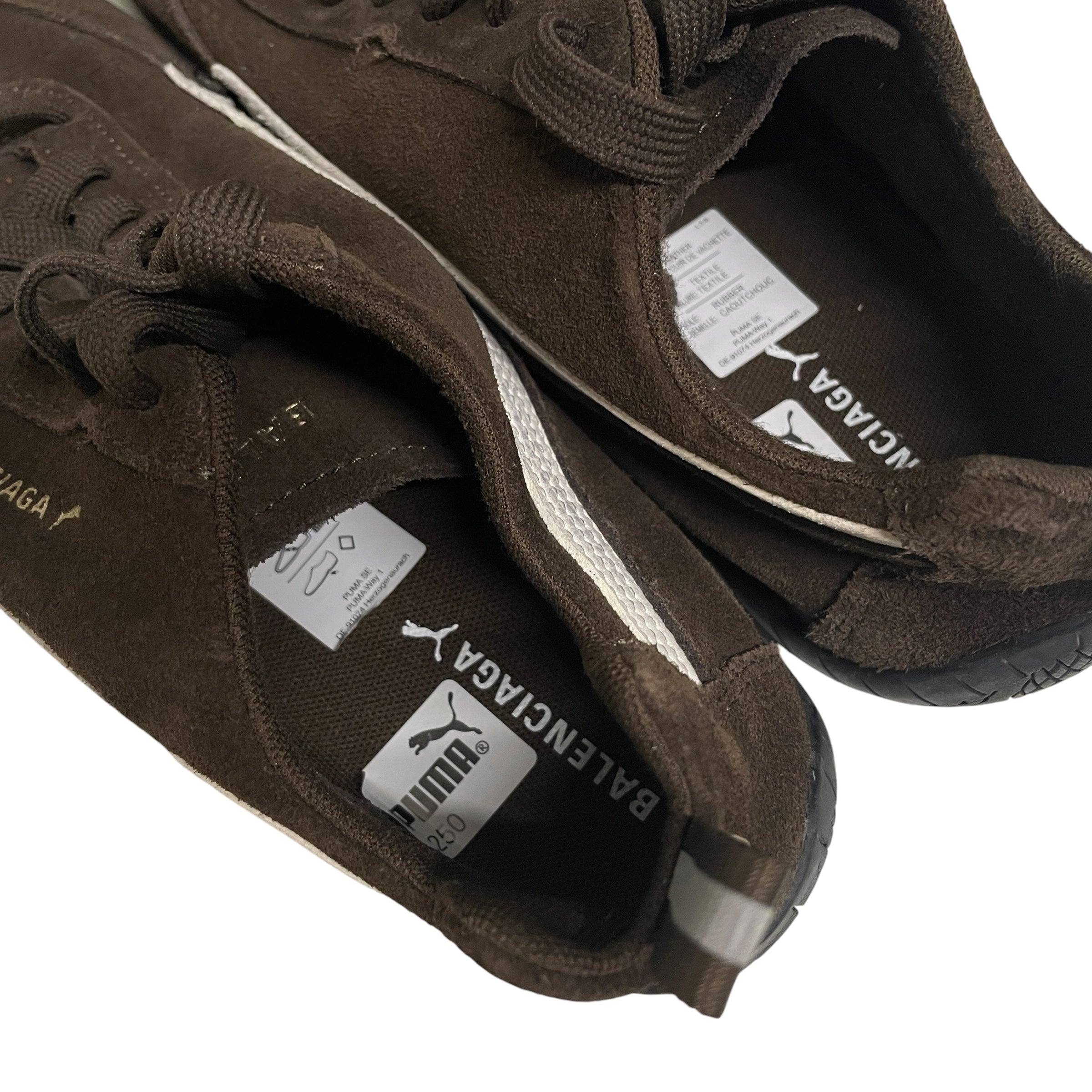 BALENCIAGA/Low-Sneakers/US 7/Suede/BRW/disatressed view 3