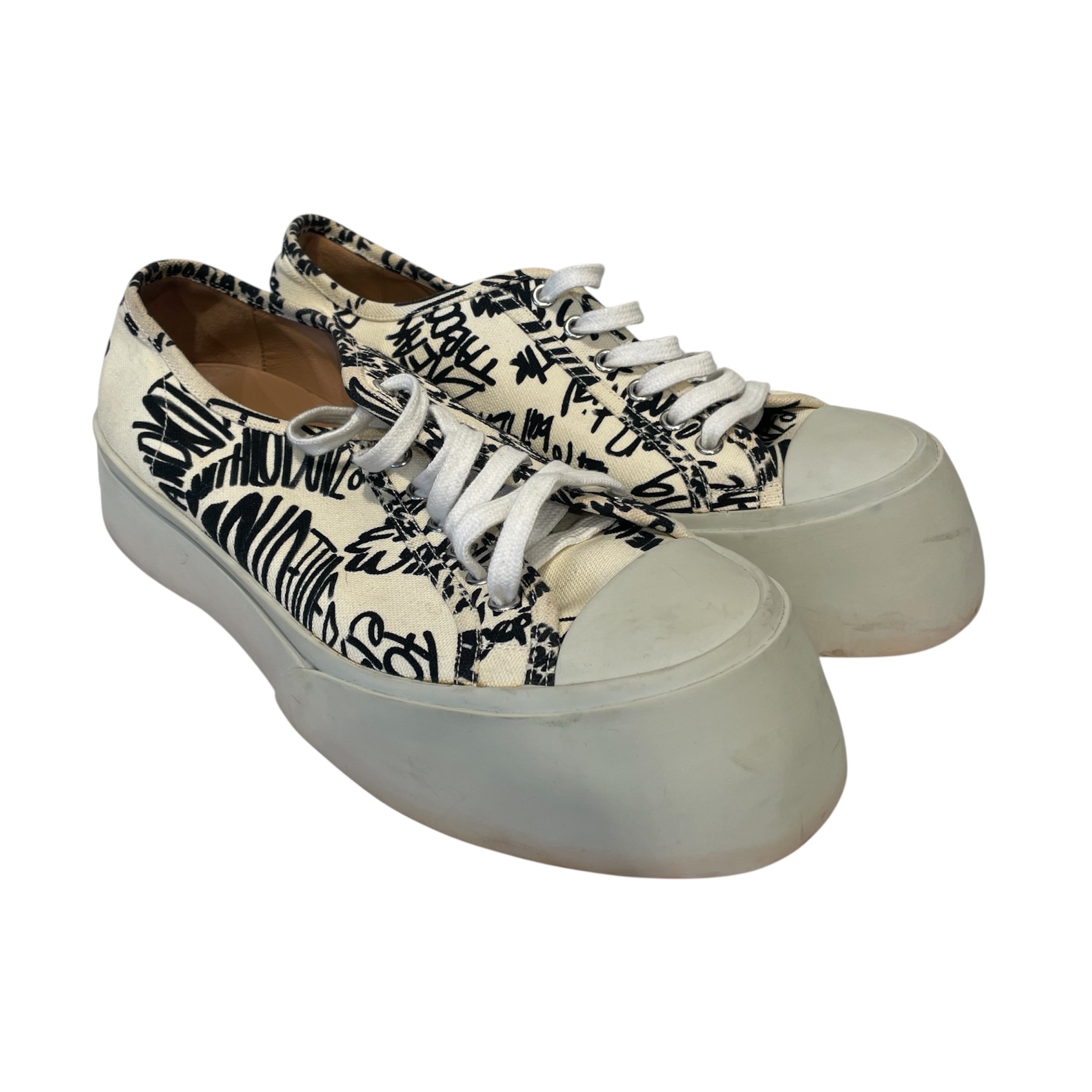 MARNI/Low-Sneakers/EU 42/All Over Print/Cotton/WHT/ view 1